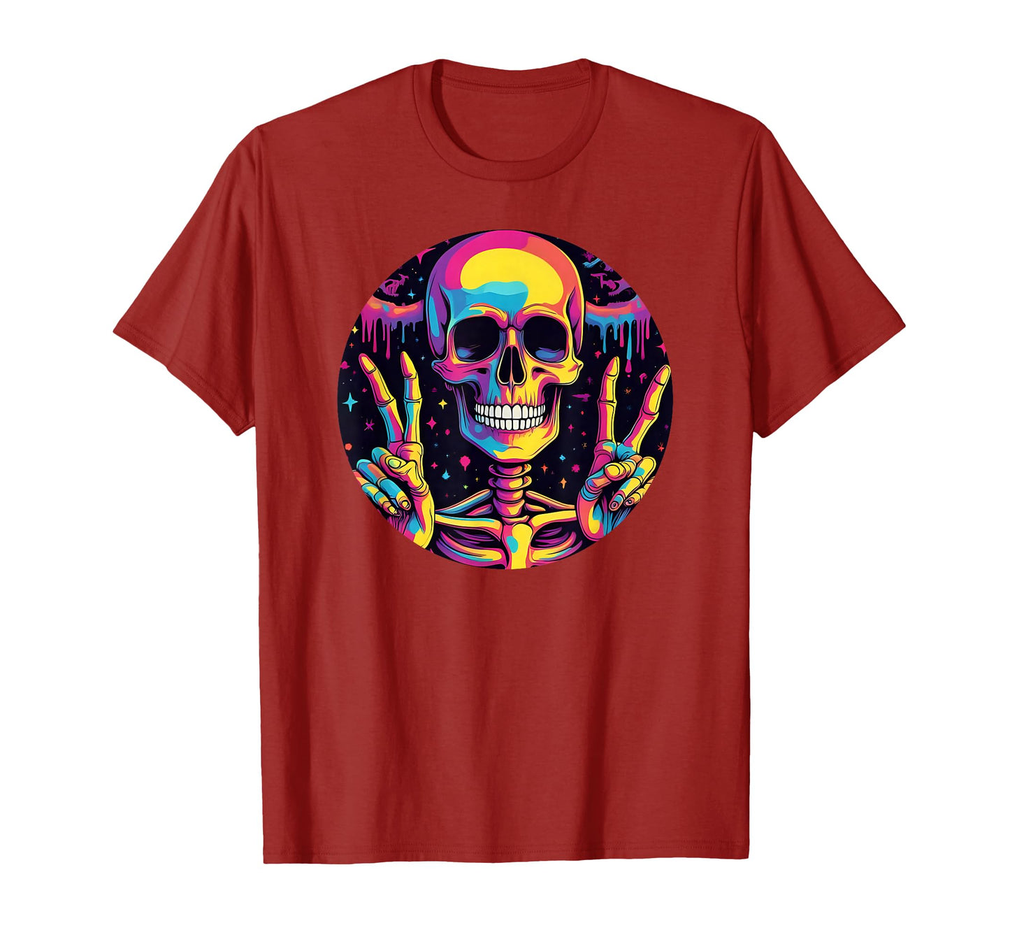 Skeleton Hand Peace Sign, Halloween Skeleton Peace Hands T-Shirt