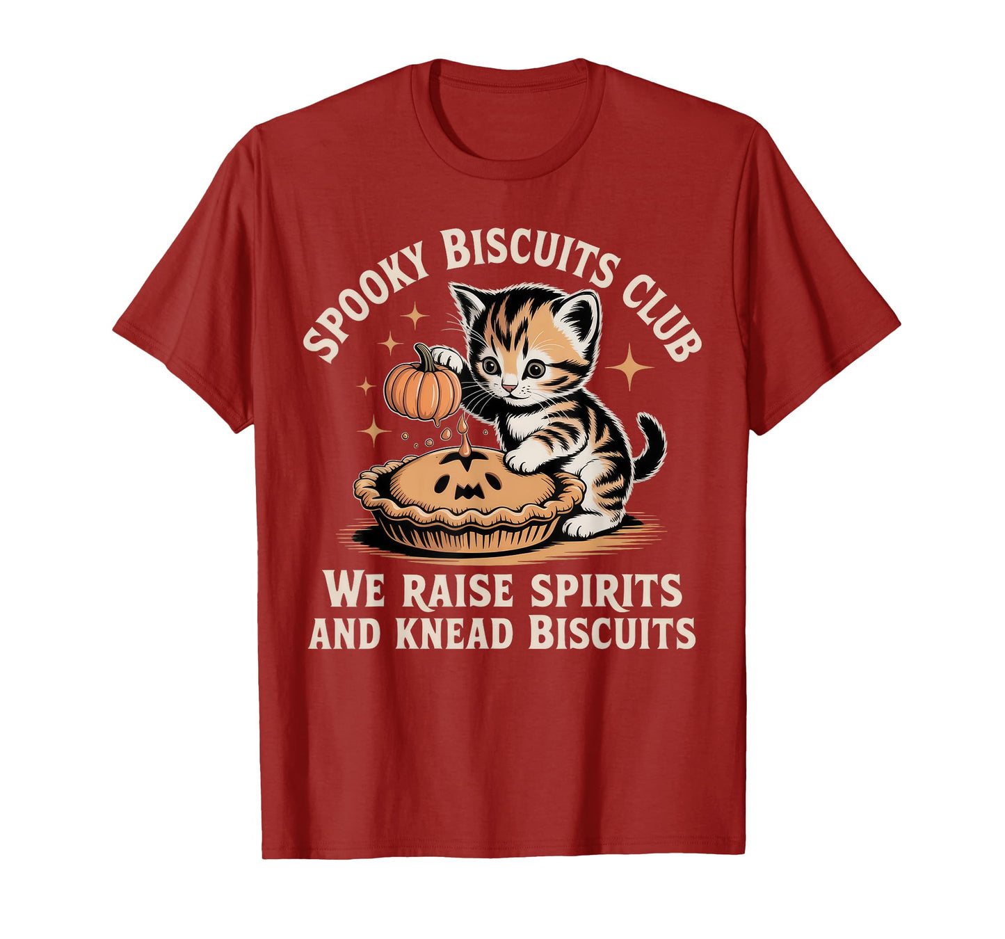 Spooky Biscuits Club Halloween Skeleton Baking Cat T-Shirt
