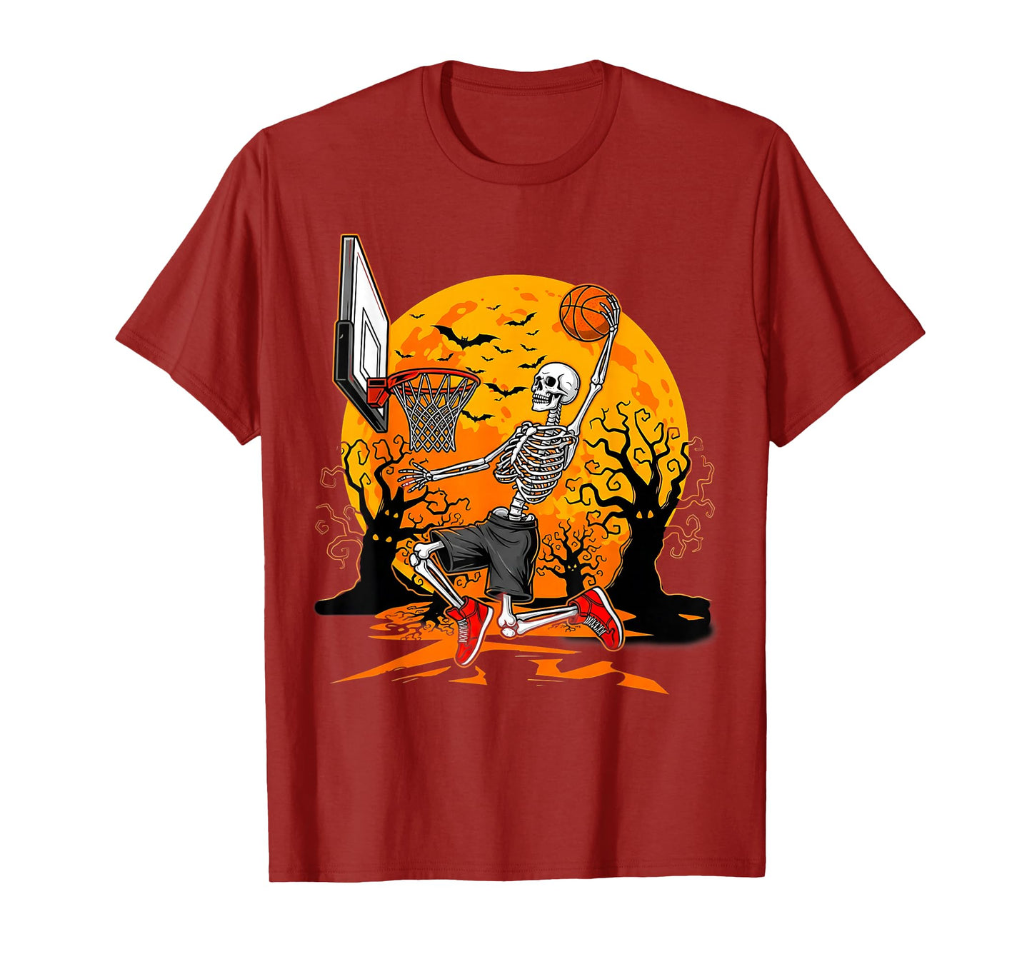 Skeleton Basketball Player Halloween Funny Spooky Costume T-Shirt