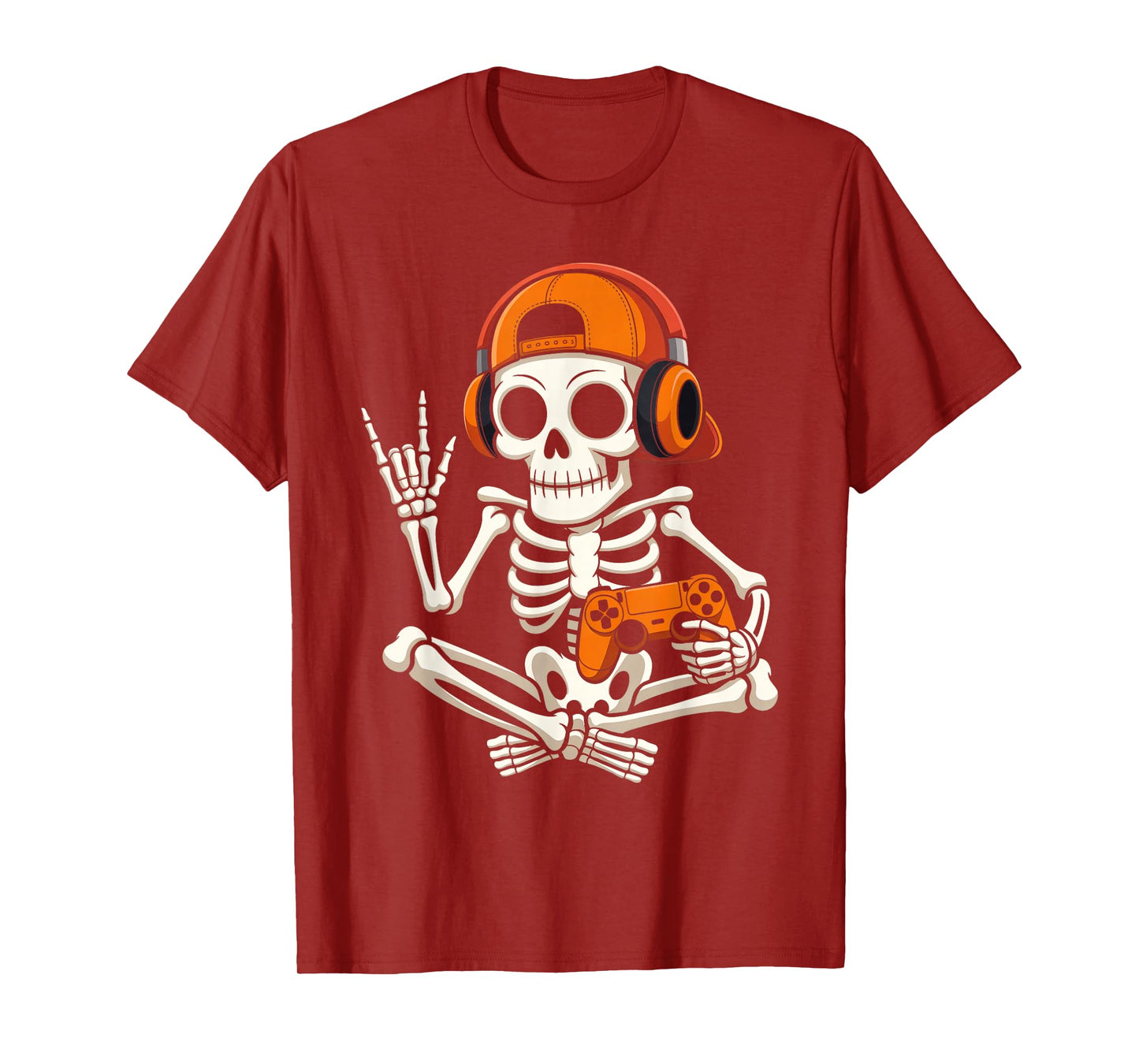 Halloween Shirts Cool Teen Boy Skeleton Gaming Men Halloween T-Shirt