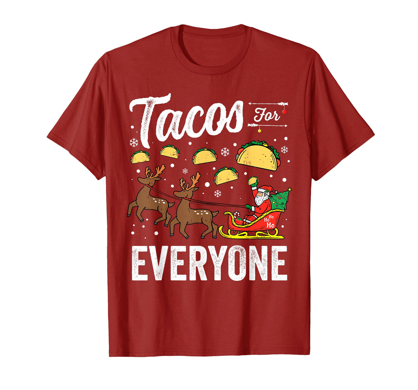 Tacos for everyone Christmas Taco Funny Xmas Santa Family T-Shirt