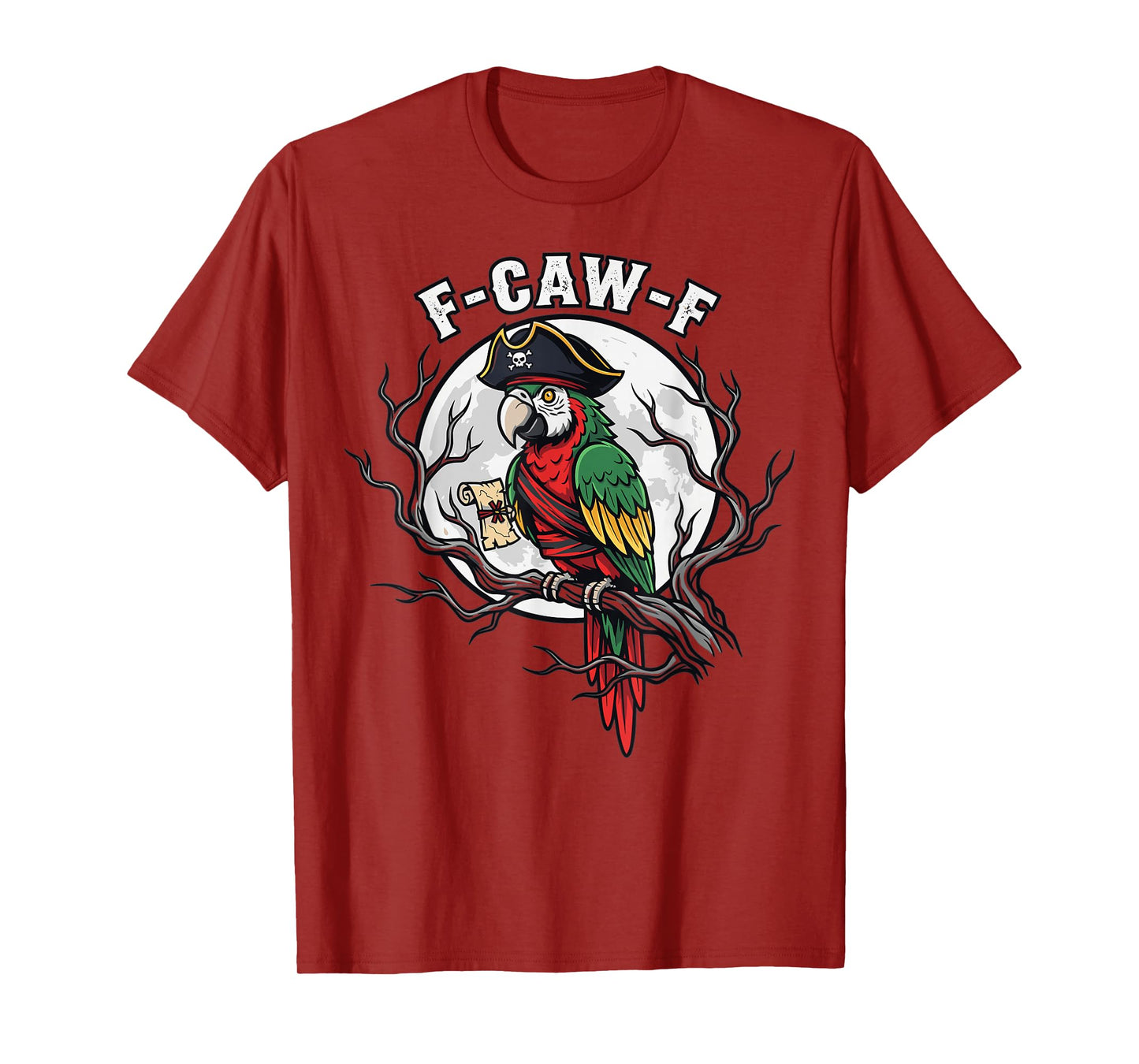 Pirate Parrot Moonlight F Caw F Halloween Costume T-Shirt