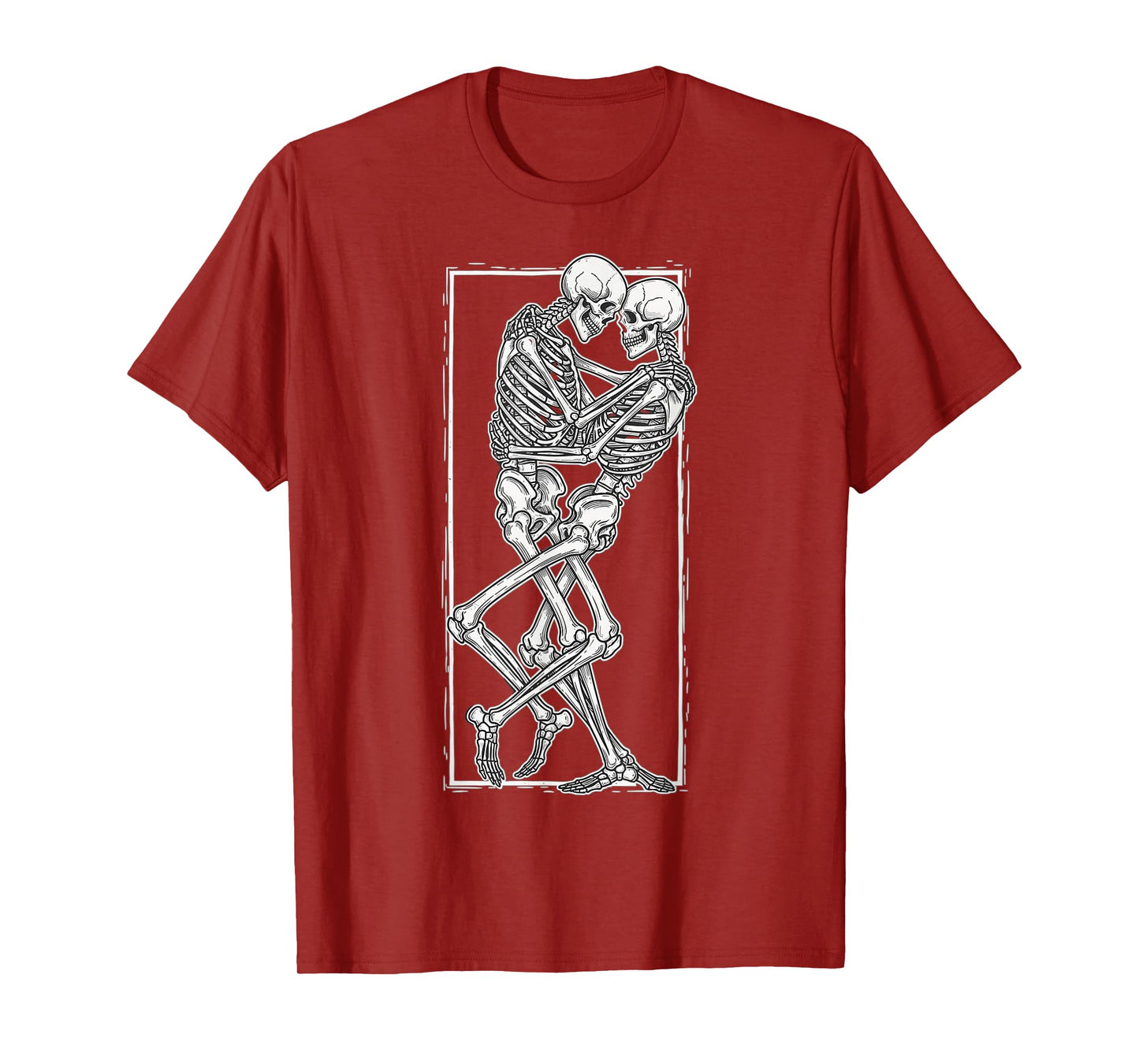 Romantic Skeleton Couple Halloween Gothic Love T-Shirt