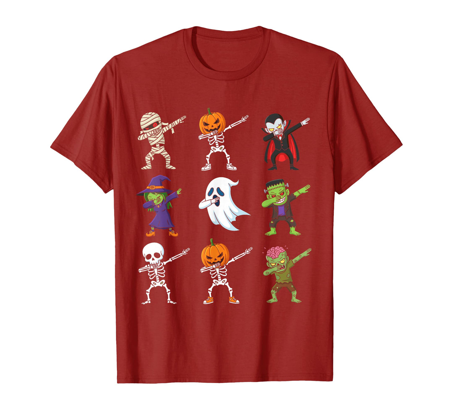 Dabbing Halloween Costumes Skeleton Zombie Pumpkin Mummy T-Shirt