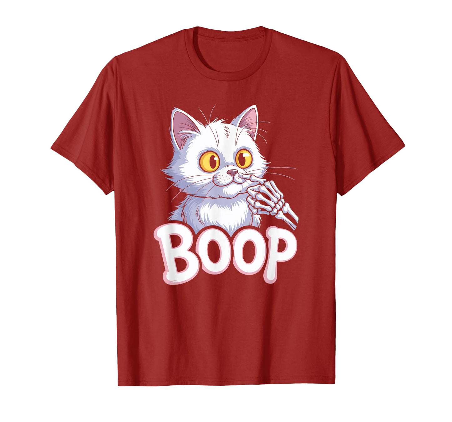 Skeleton Hand Boop Cat for Cat Moms and Dads T-Shirt