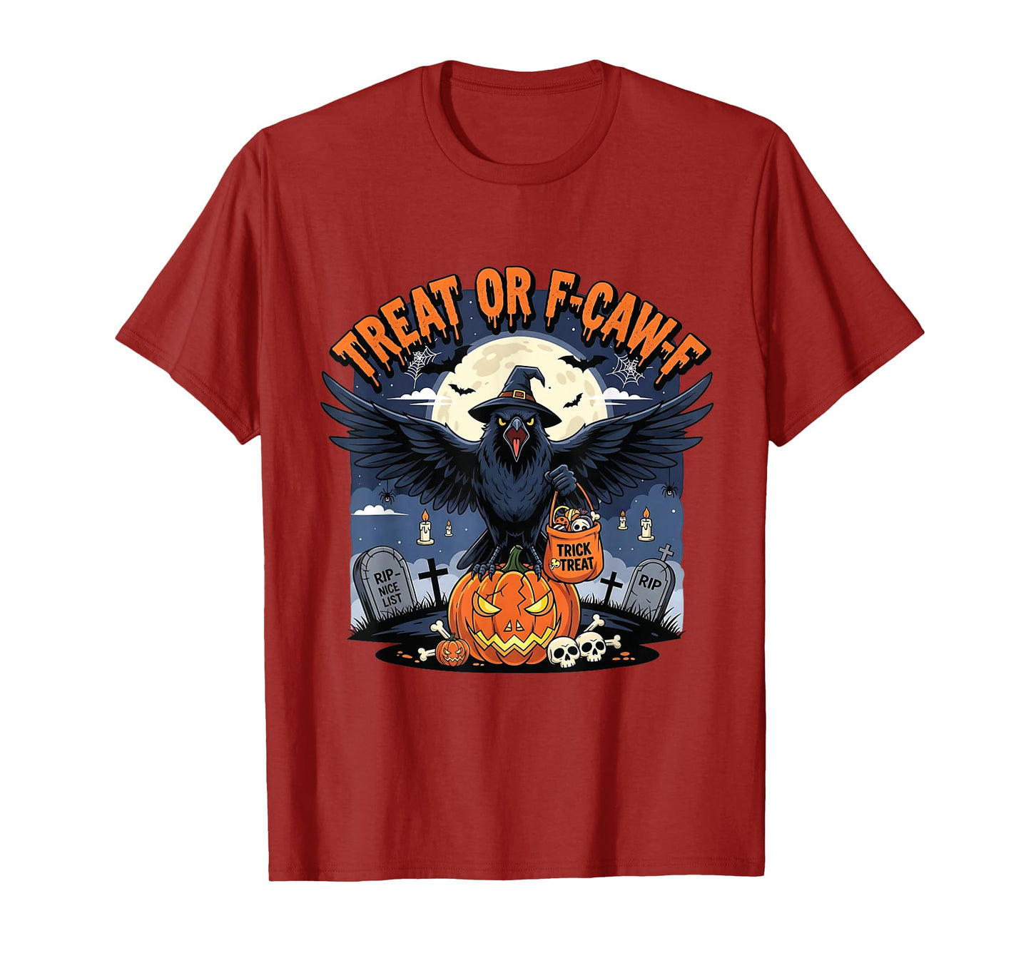 Witch Raven Crow Magic Witchcraft Spooky Halloween F-CAW-F T-Shirt