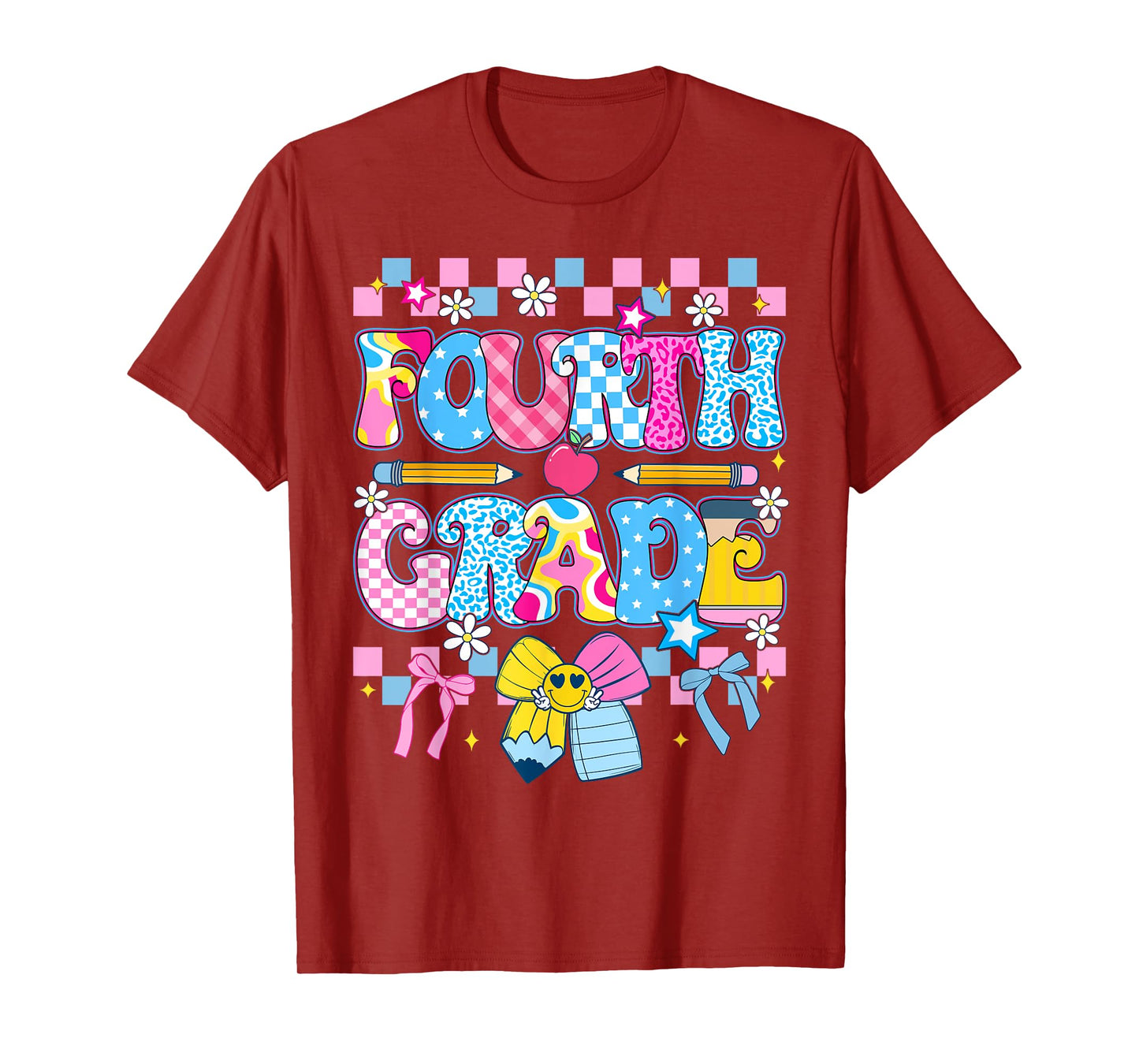 4th Grade For Boys Girls Teacher Fourth Grade Back to School T-Shirt