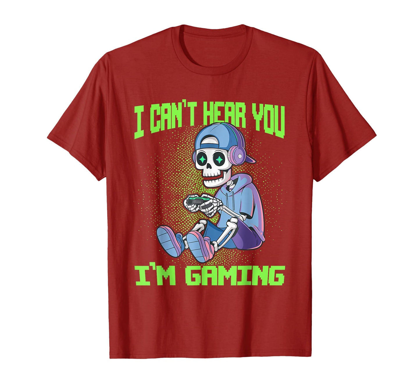 Gamer Skeleton Gaming Video Games Funny Meme Cute T-Shirt