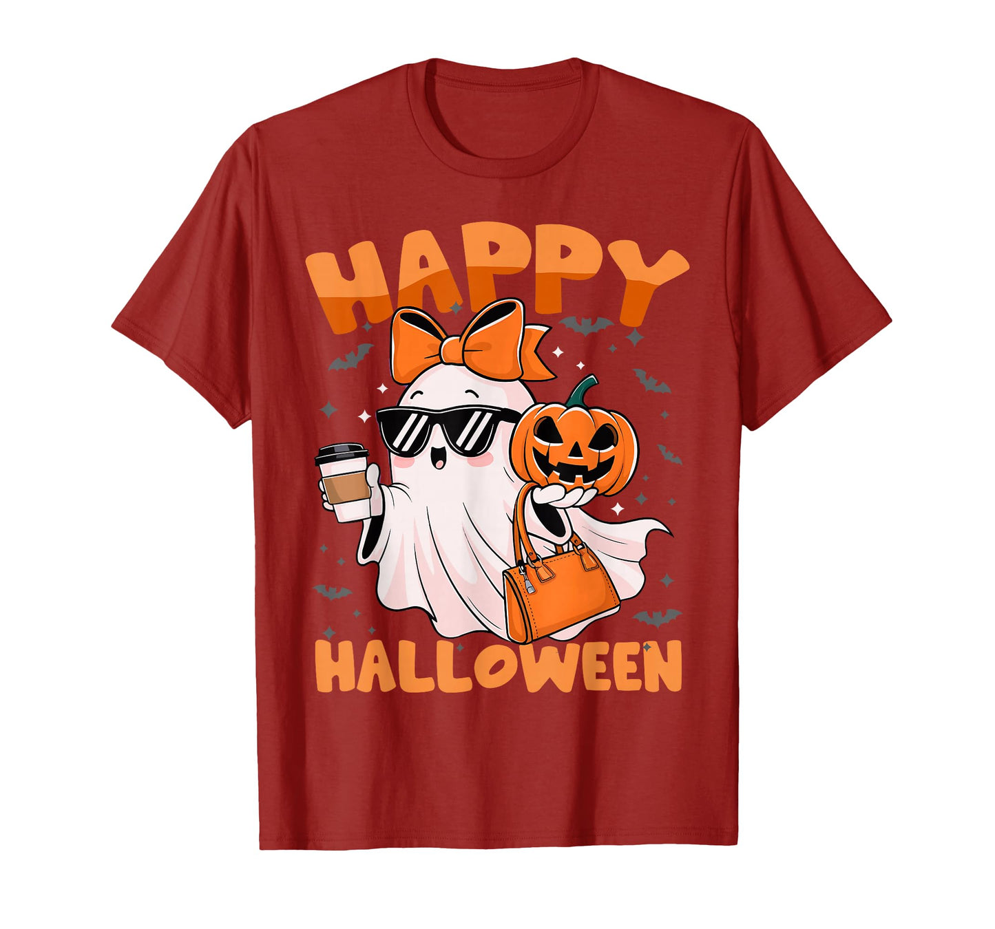 Funny Happy Halloween Boo Ghost Matching Family Couples 2025 T-Shirt