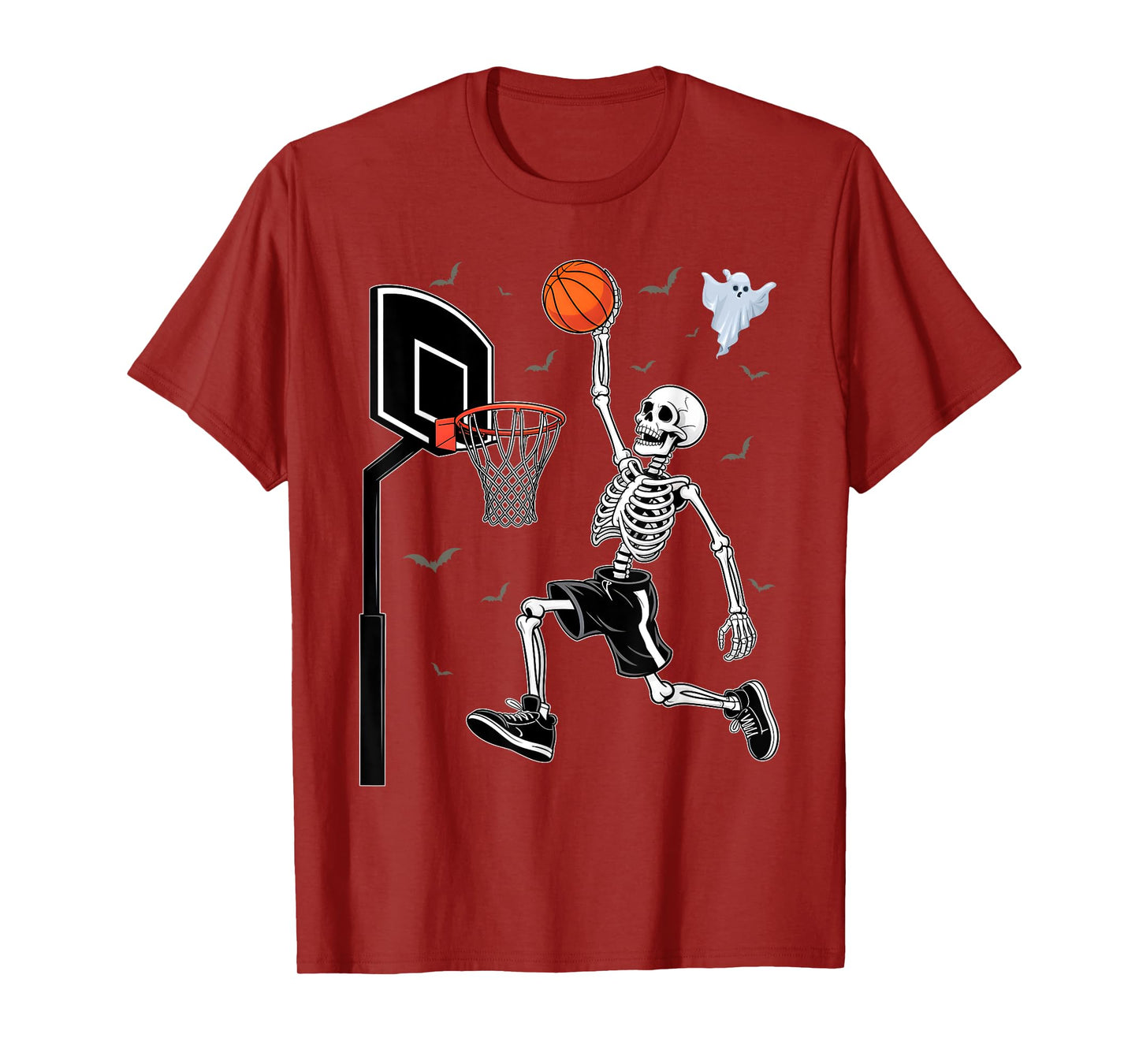 Halloween Skeleton Basketball Player T-Shirt