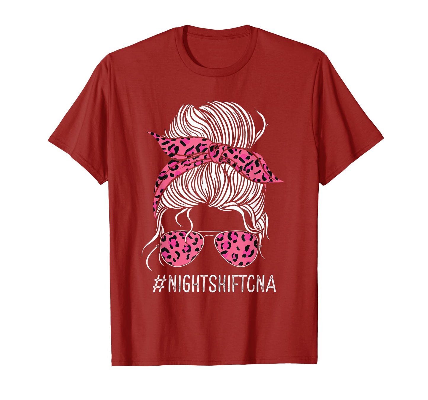 Night Shift CNA Women Nursing Assistant Leopard Leo Nurse T-Shirt