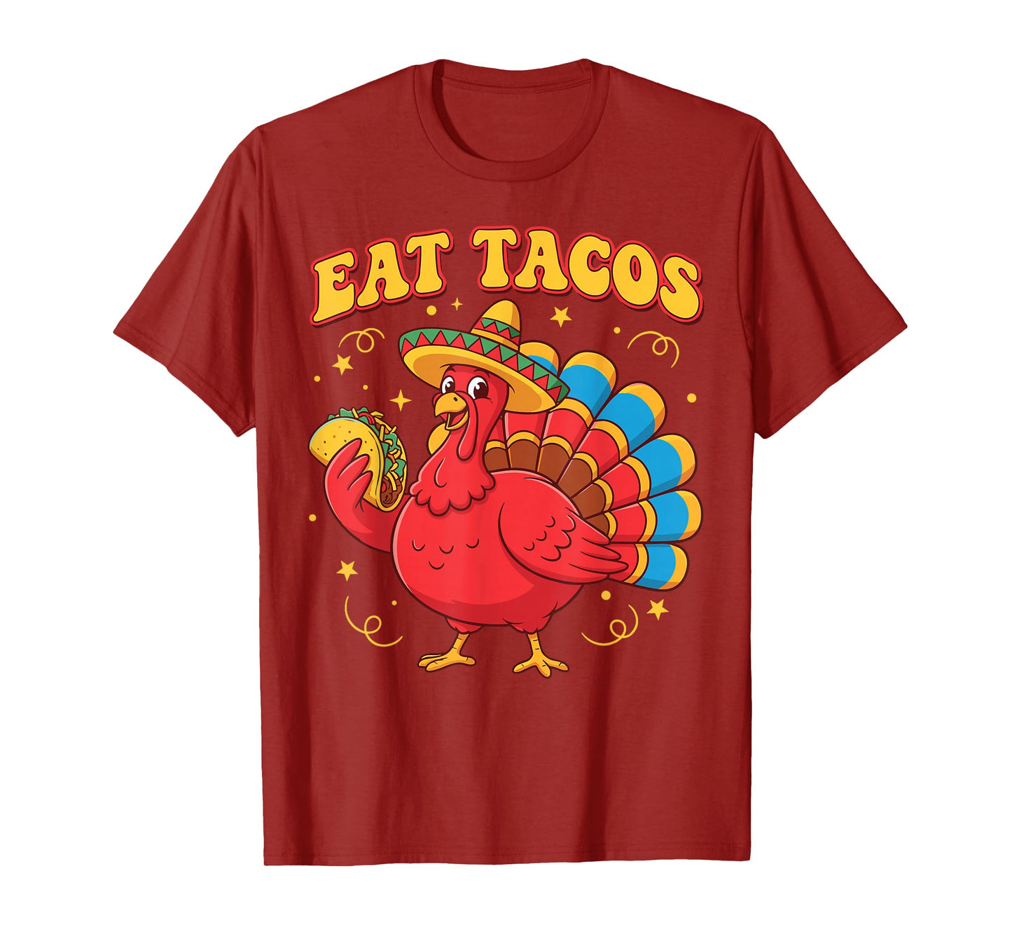 Thanksgiving Turkey Eat Tacos Mexican Thanksgivings Aumtum T-Shirt