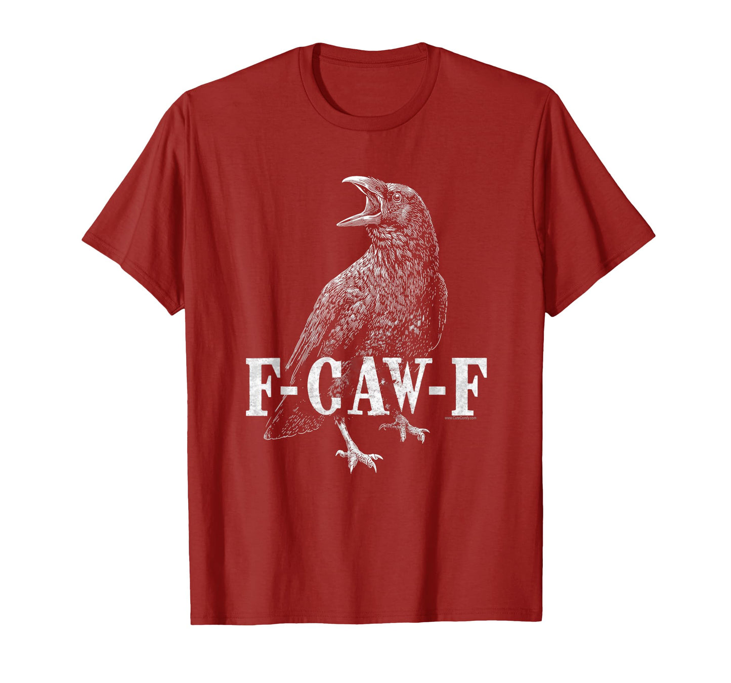 F-Caw-F Crow Funny Rude Sarcastic Dirty Adult Humor Graphic T-Shirt