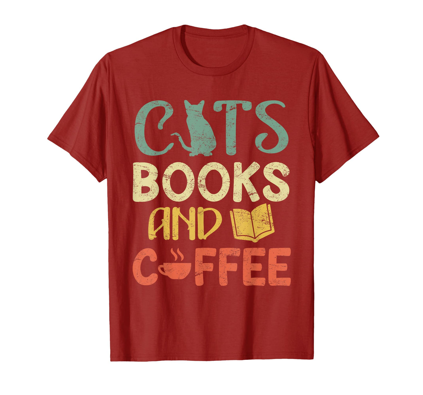 Cats books and coffee Cafe Coffee Drinker T-Shirt