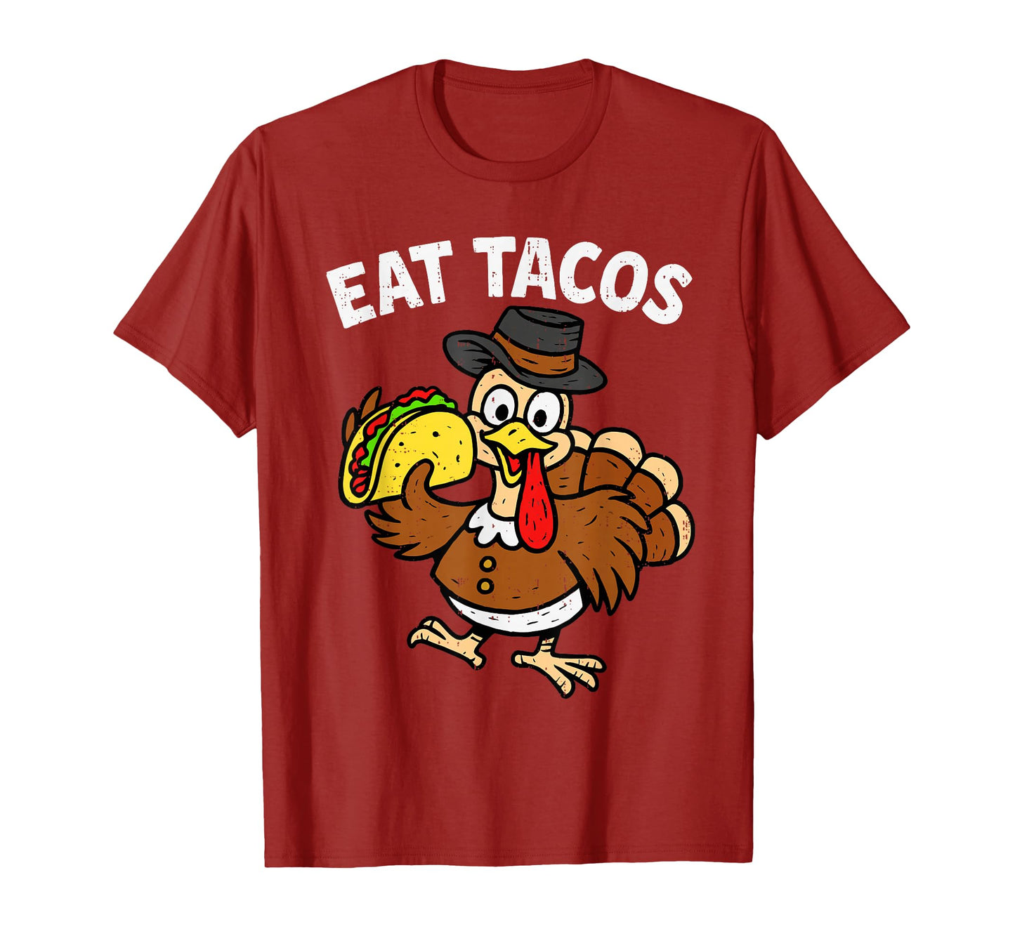 Funny Turkey Eat Tacos Mexican Thanksgiving Family Costume T-Shirt