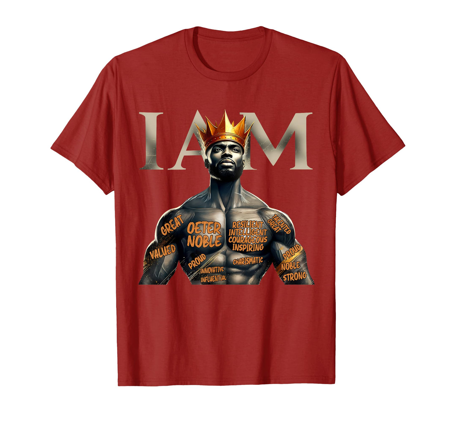 Black History I Am Black Man King Dad Afro Melanin Men T-Shirt
