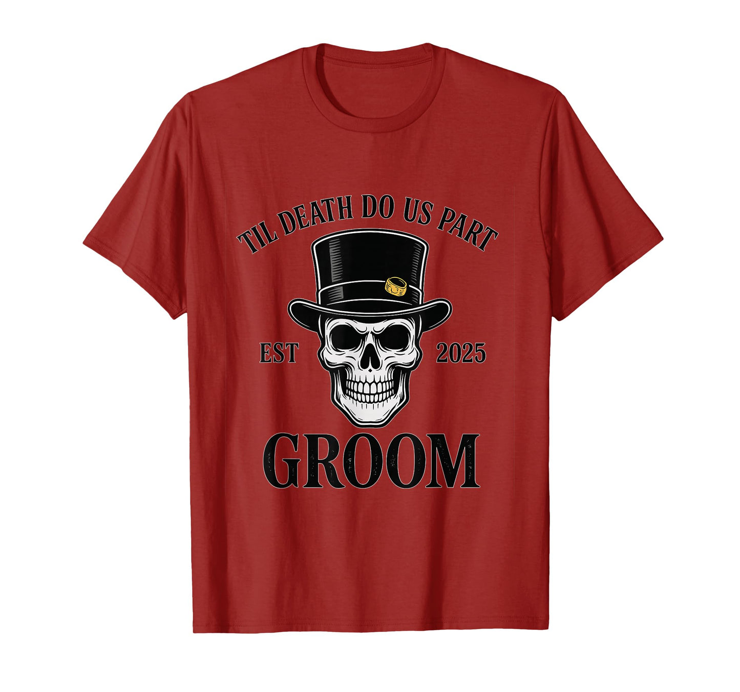 Bride Groom Skeleton Gothic Halloween Wedding Shirt T-Shirt