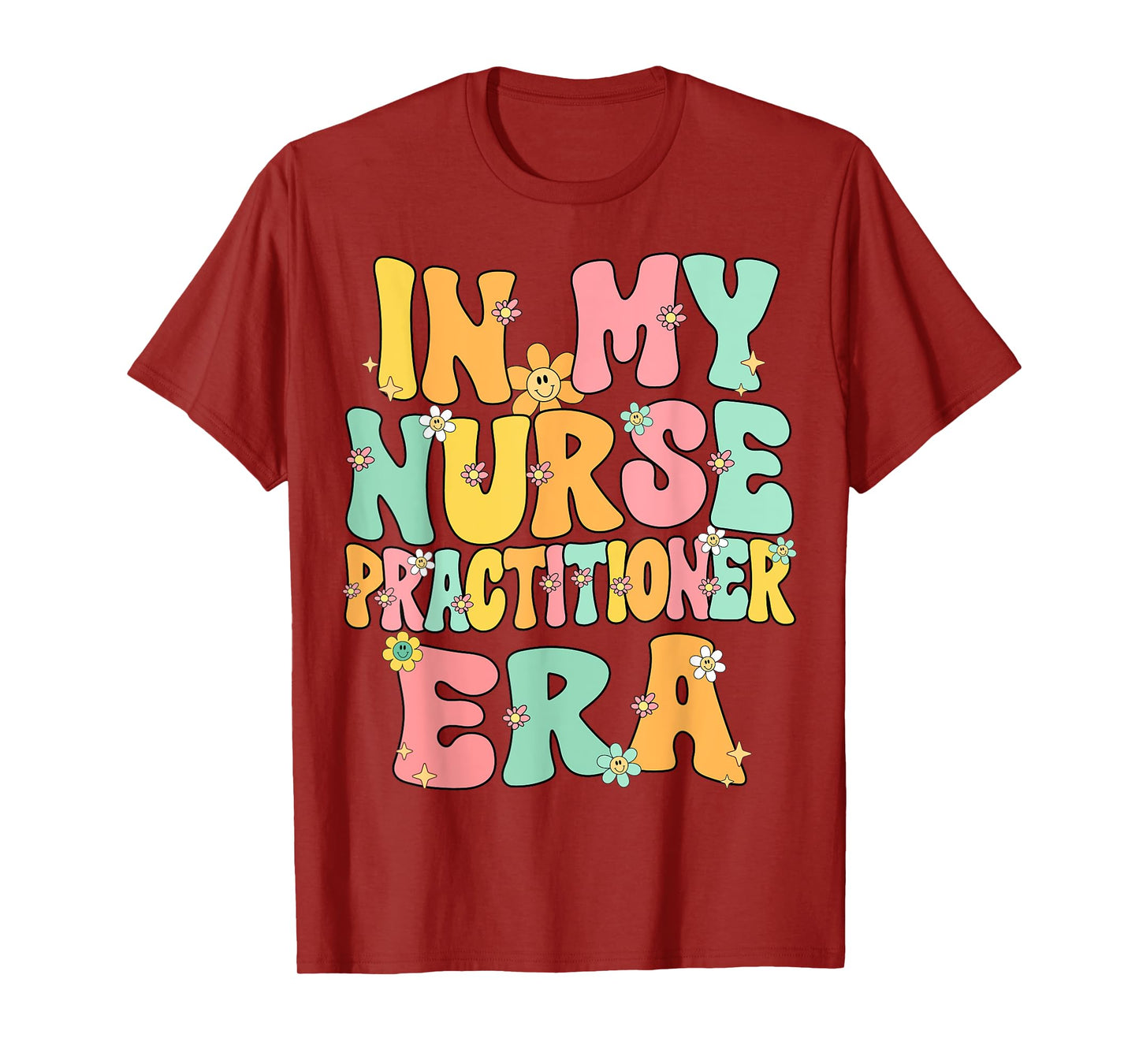 In My Nurse Practitioner Era Retro Groovy Nurse Practitioner T-Shirt