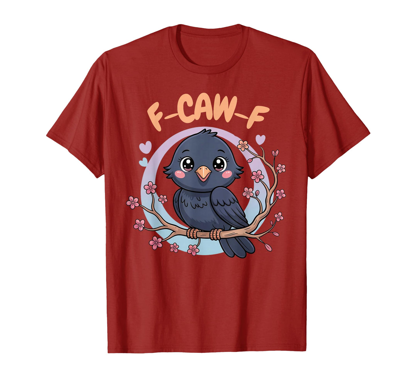 F-Caw-F Cute Crow Kawaii Funny Bird Meme Raven Lovers Squad T-Shirt