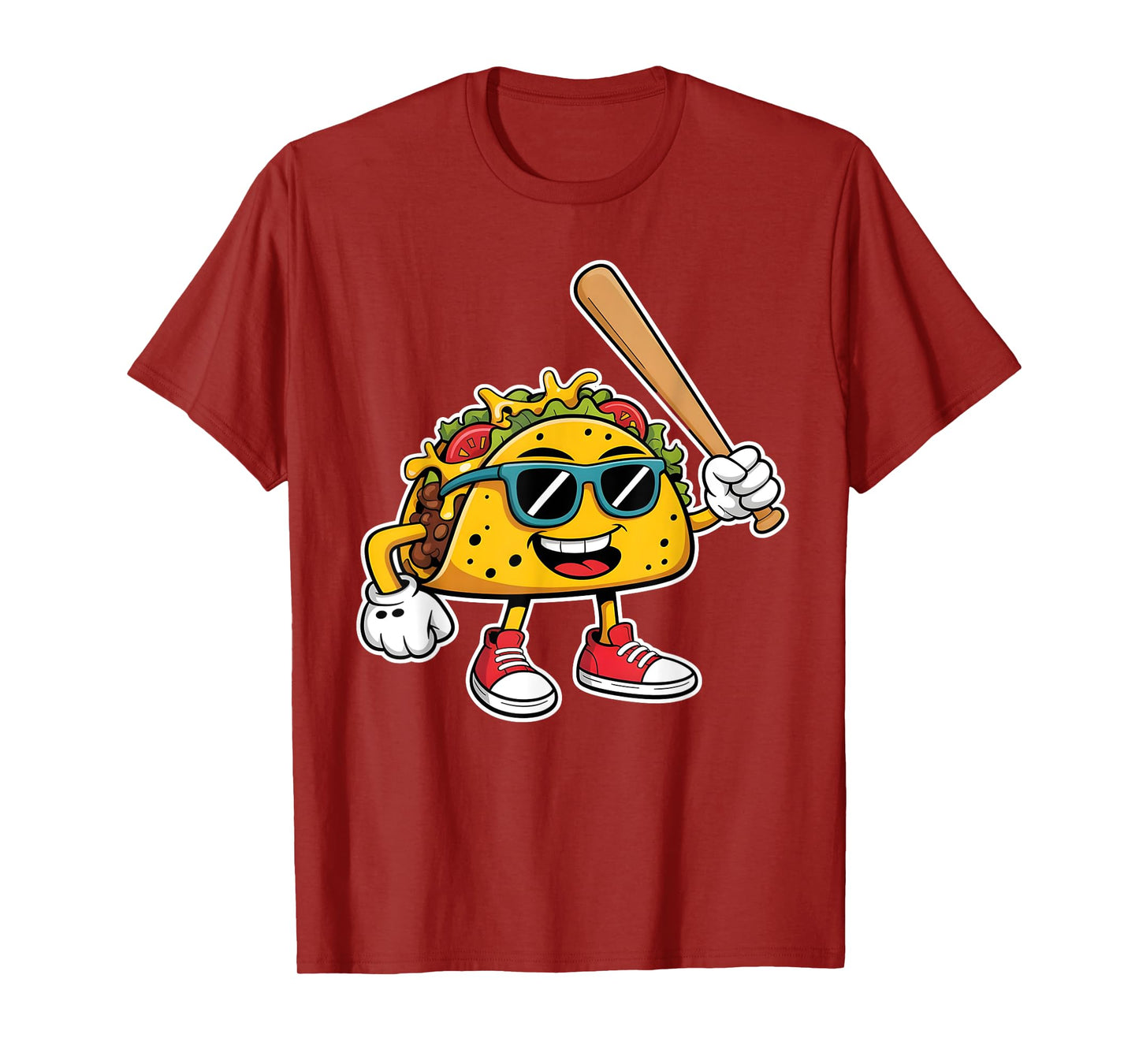 Funny Taco Playing Baseball Mexican Cinco De Mayo Kids T-Shirt