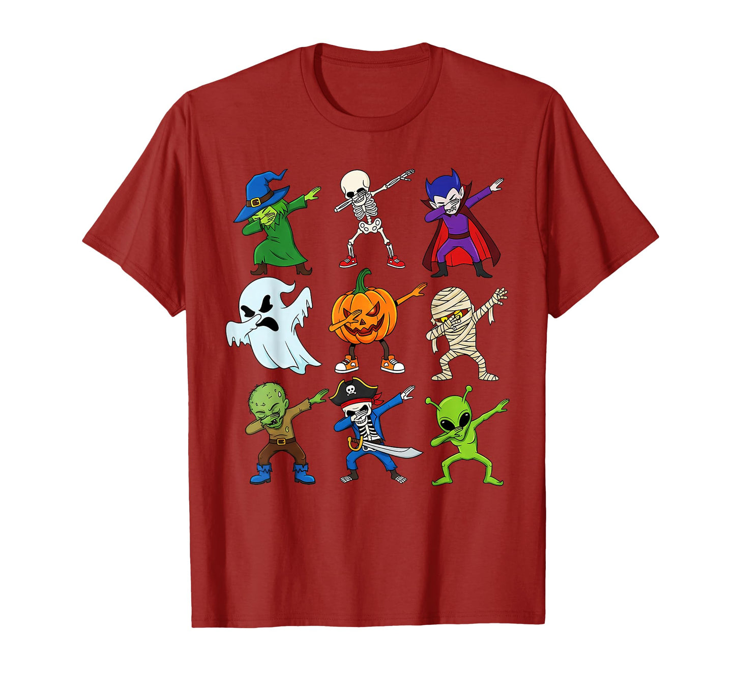 Dabbing Halloween Boys Skeleton Toddler Kids Scary Pumpkin T-Shirt