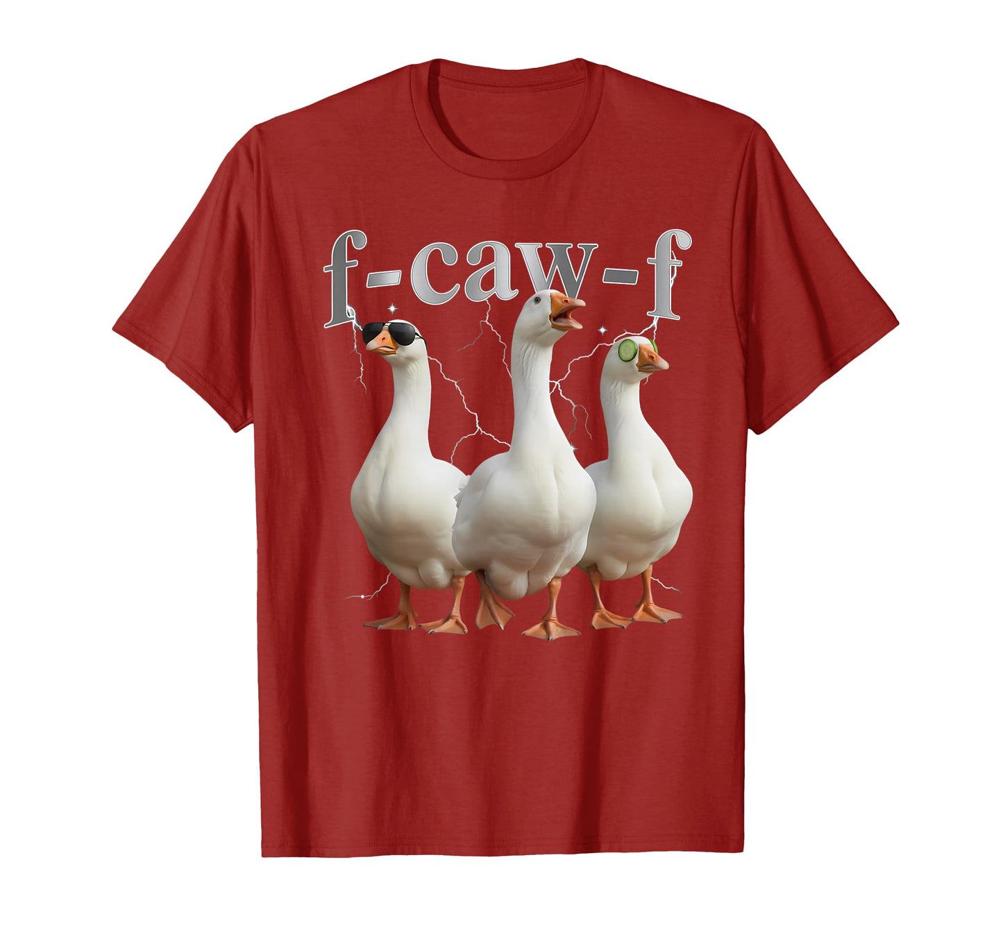 F-caw-F Goose Silly Bootleg Funny Meme Graphic Geese fcawf T-Shirt