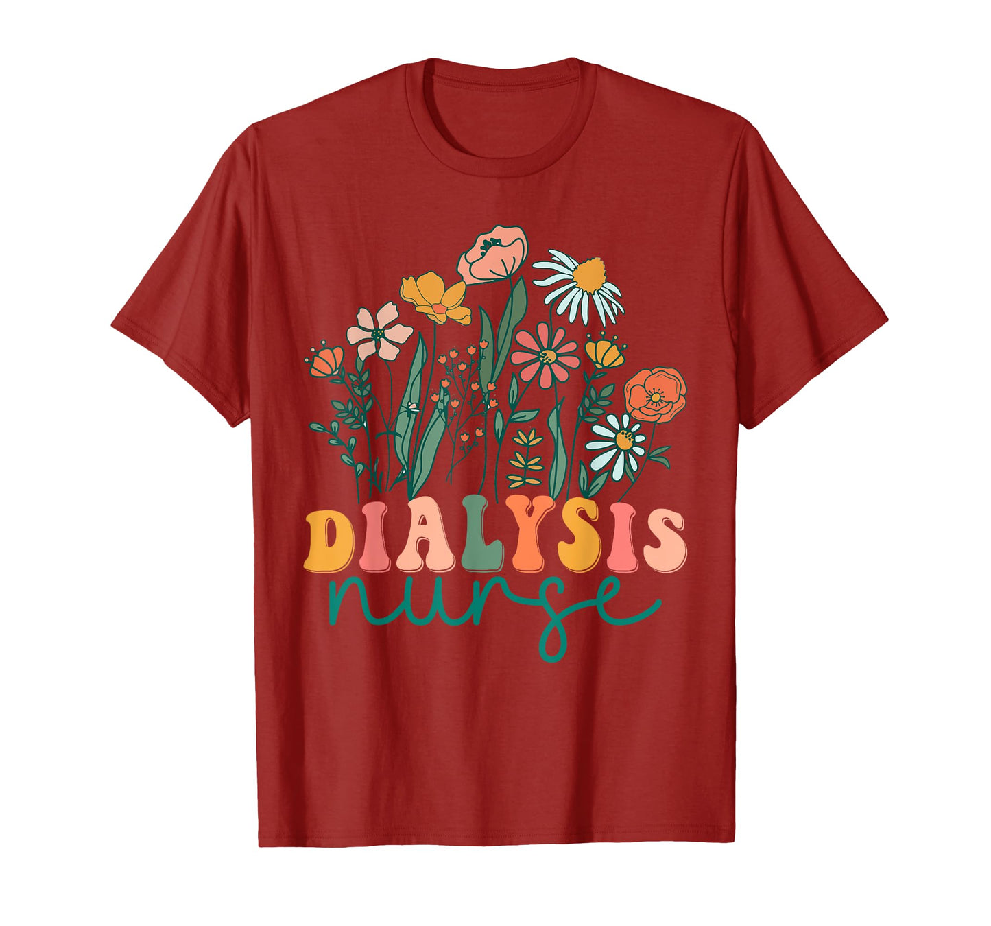 Groovy Wildflower Dialysis Nurse Tees T-Shirt