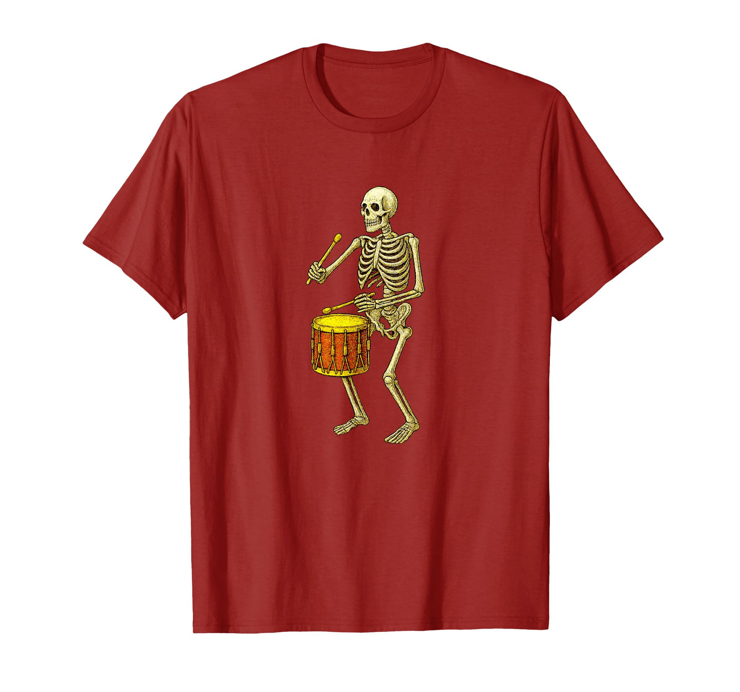 Skeleton Playing Drums Drummer Drumming Band Orchestra T-Shirt