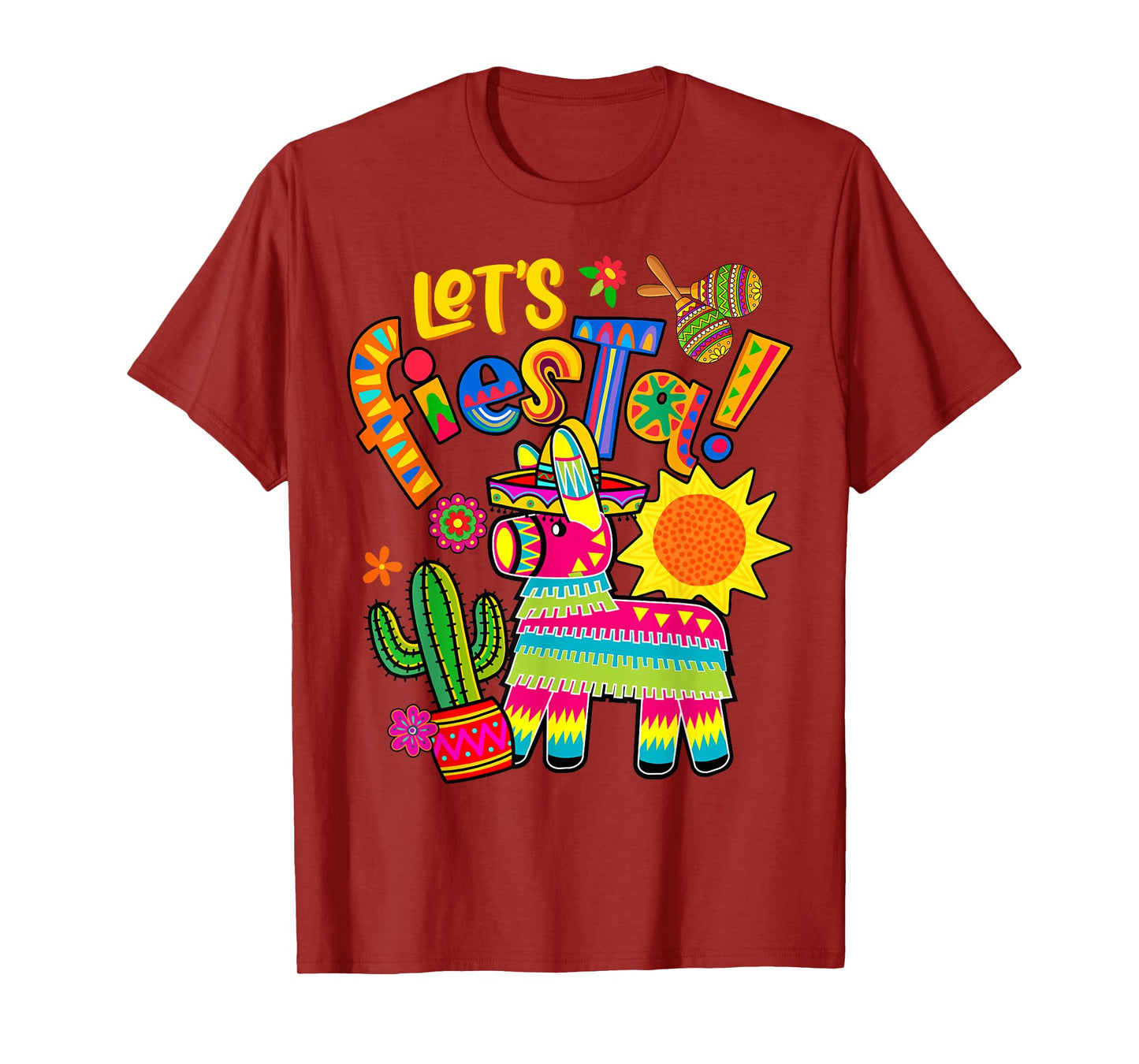 Let's Fiesta Cinco De Mayo Camisa Mexicana Hombre Mexico T-Shirt