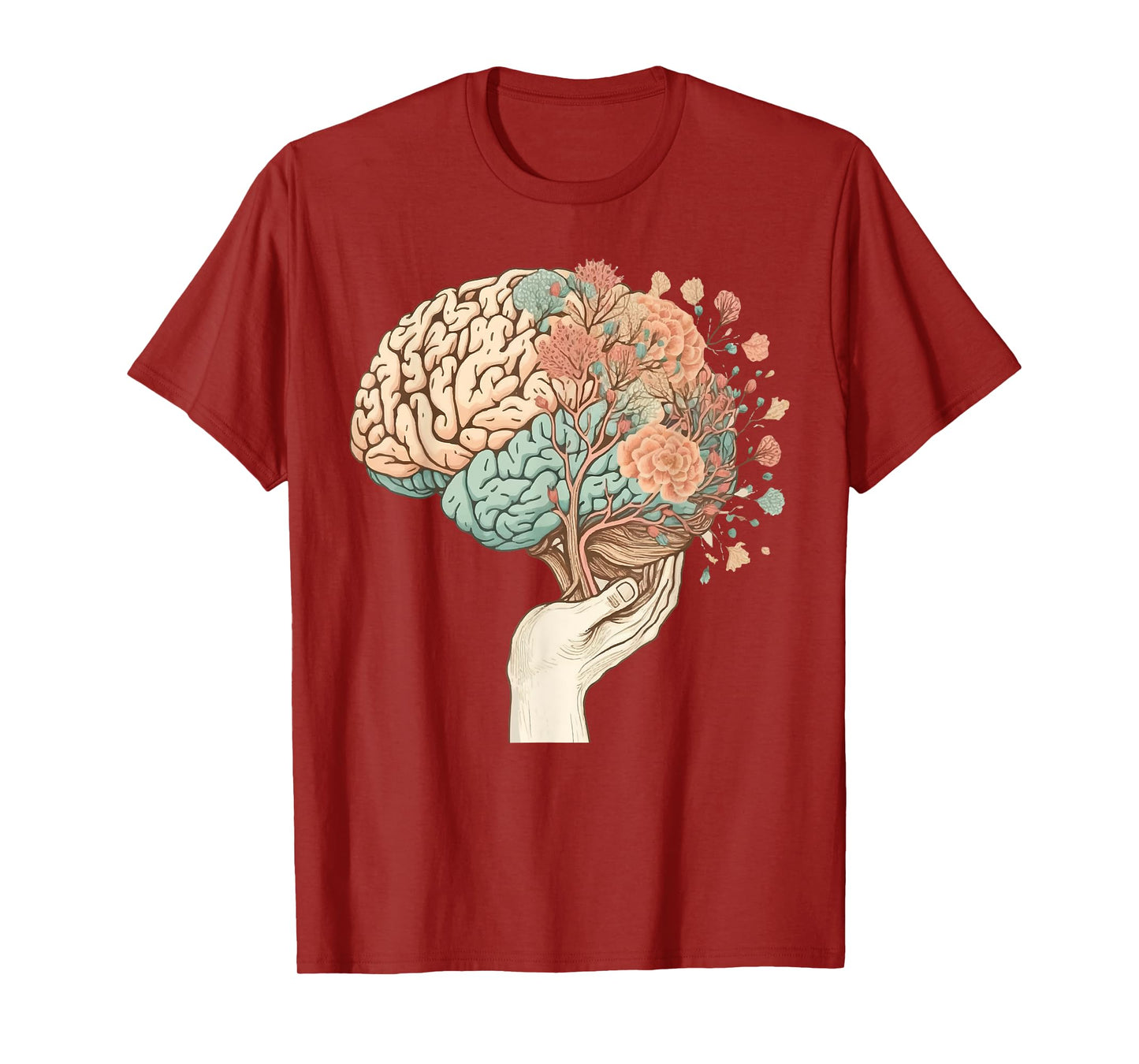 Spring Flowers Floral Brain Neurologist Neuro Science T-Shirt