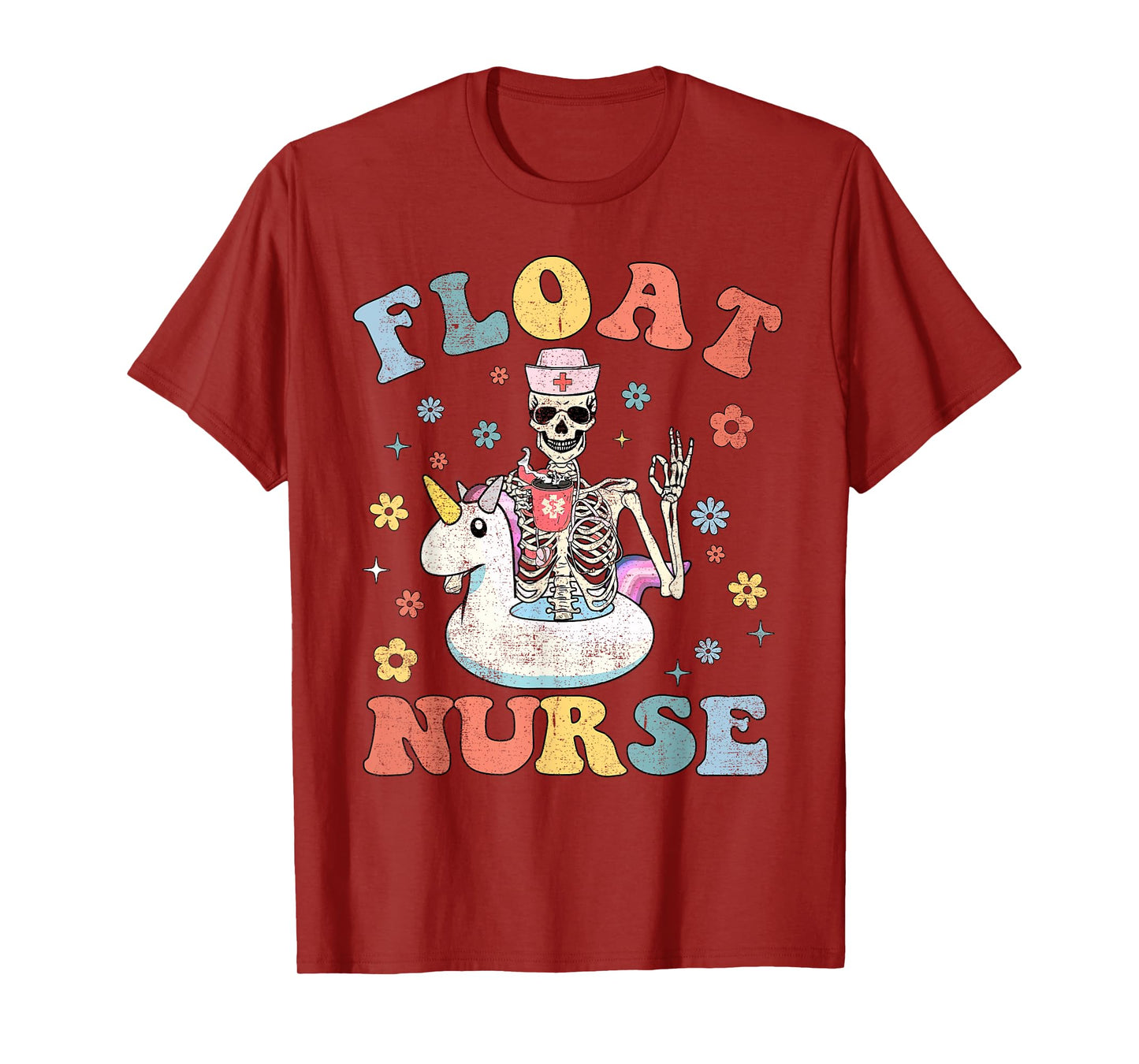 Funny Cute Float Pool Nurse Nursing Squad Crew T-Shirt
