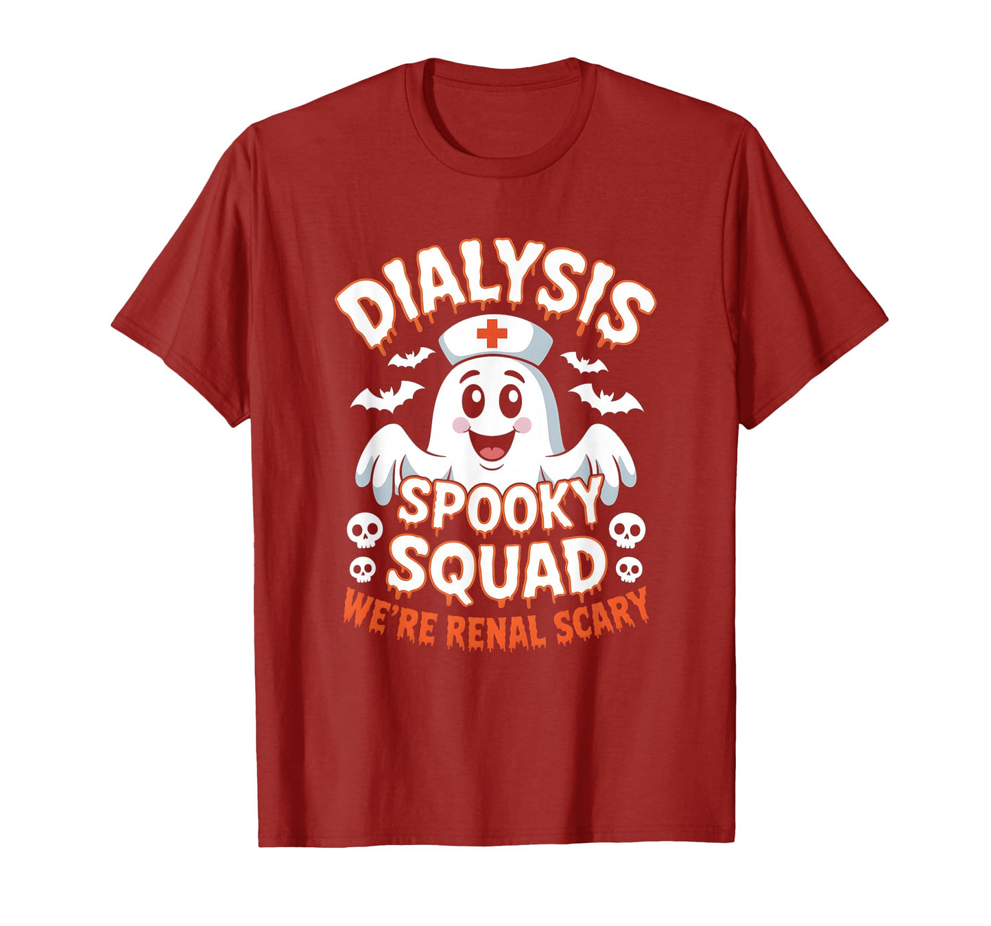 Halloween Dialysis Squad Nurse Tech Boo Crew Pumpkins T-Shirt