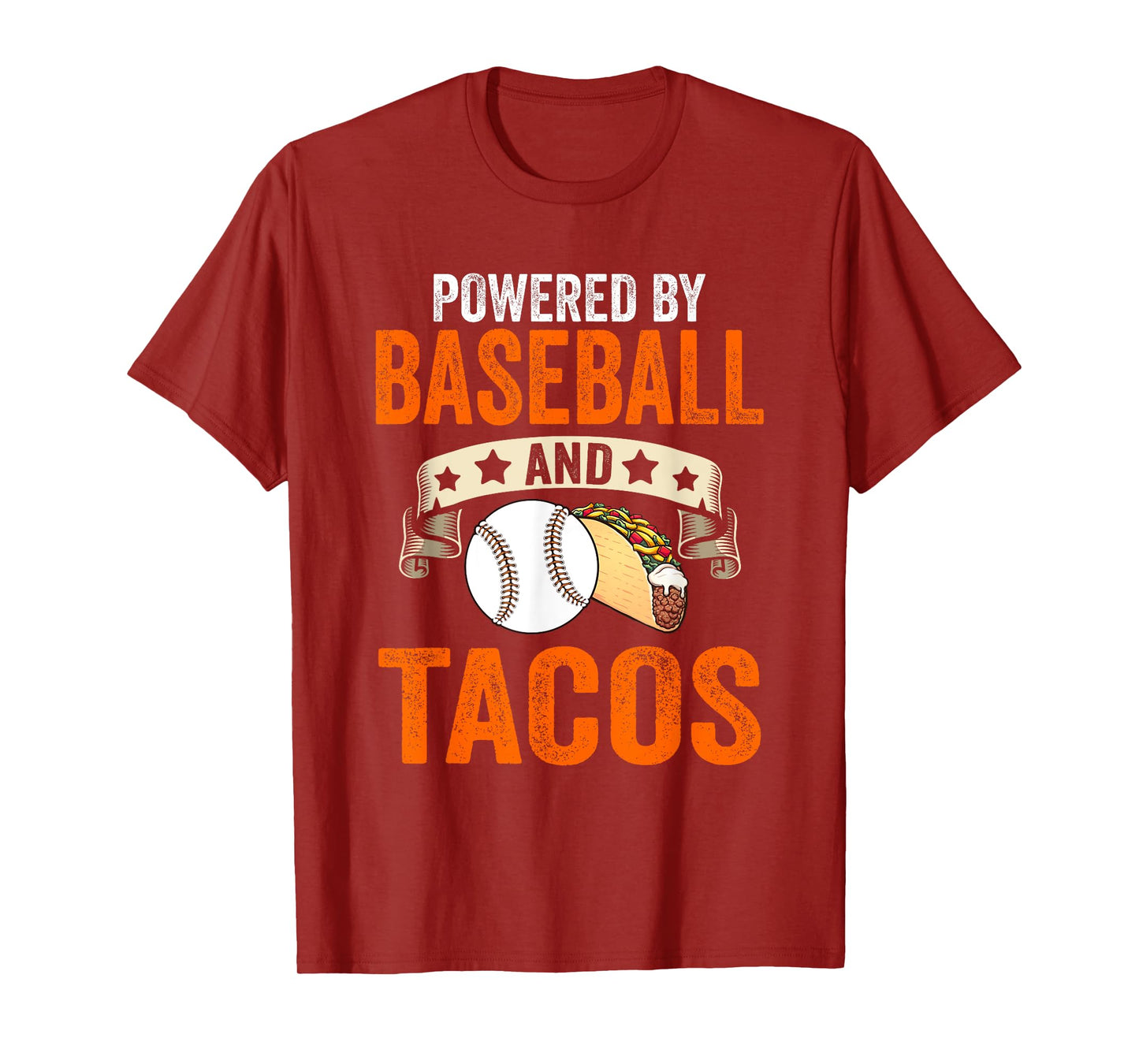 Powered by baseball and tacos T-Shirt