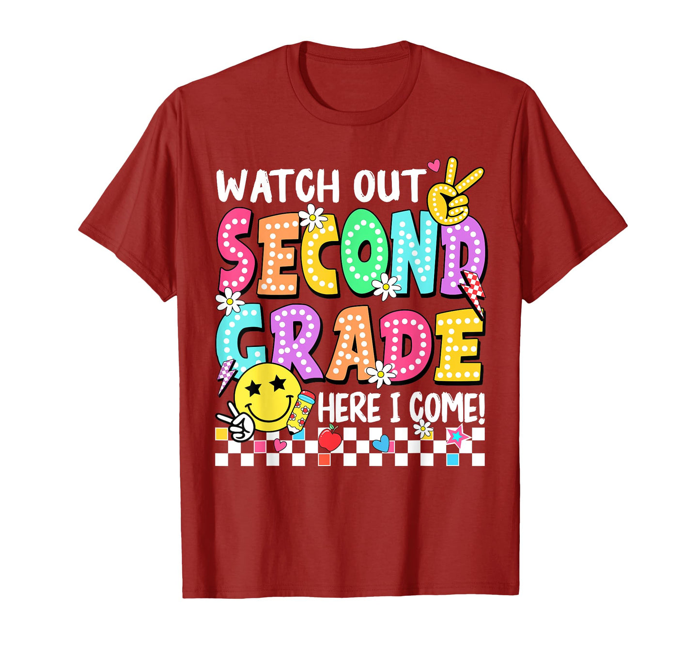 Watch Out Second Grade Here I Come 2nd Grade Back to School T-Shirt