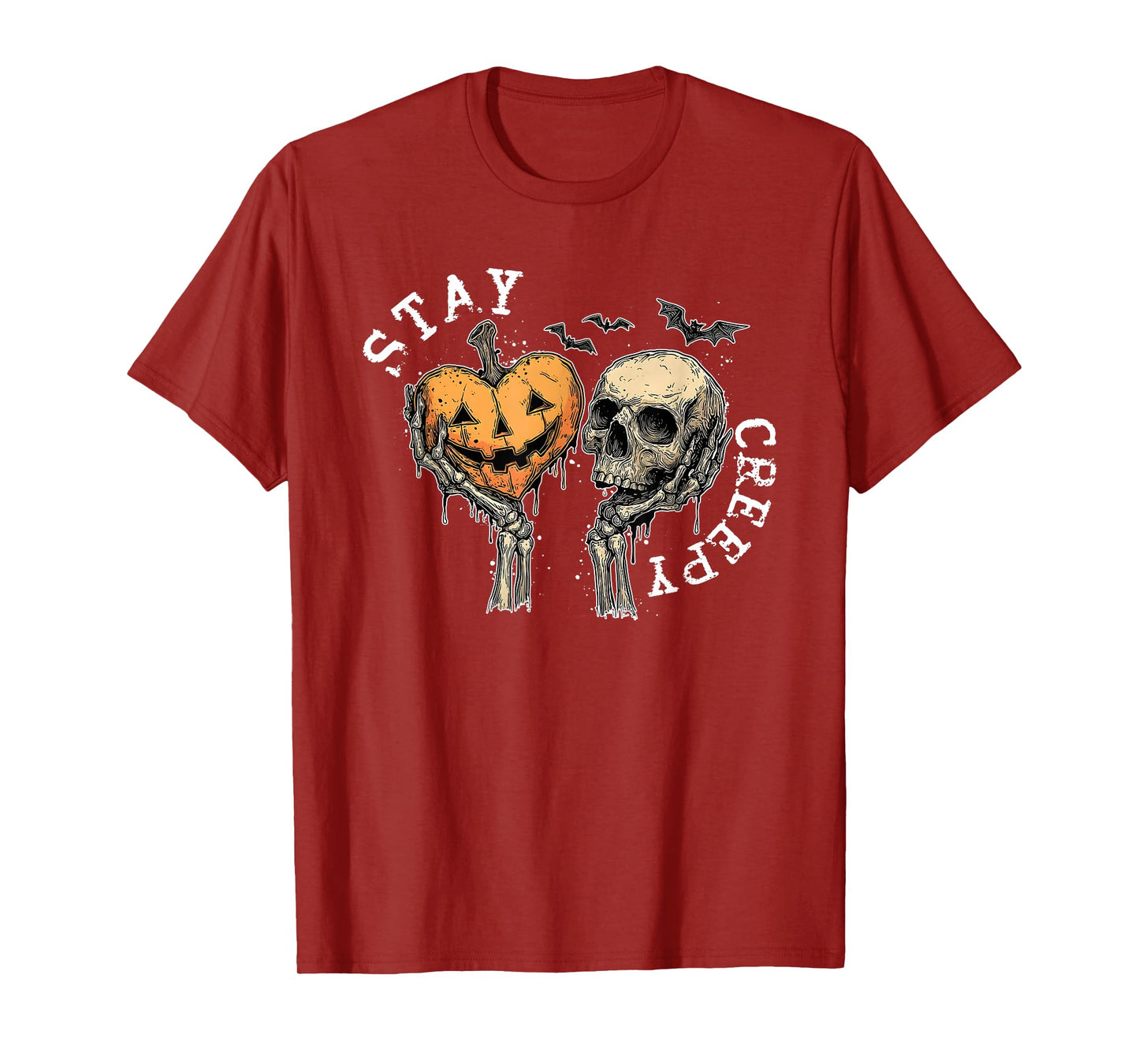 Stay Creepy, Retro Dripping Heart Halloween T-Shirt