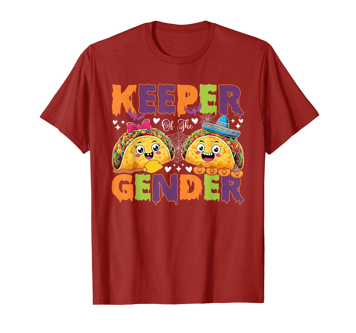 Keeper of The Gender Cute Taco Halloween Gender Reveal T-Shirt