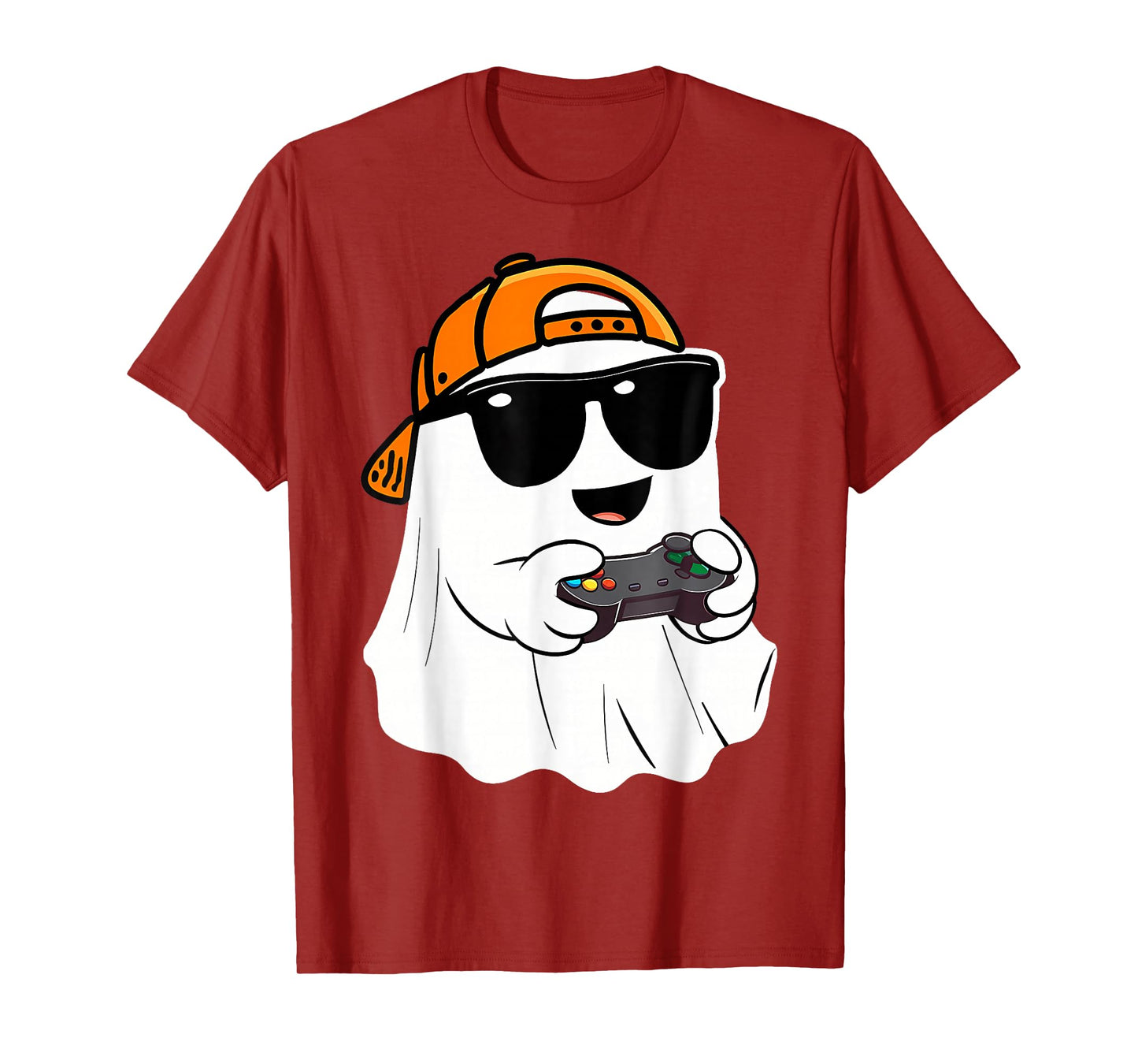 Halloween Boys Kids Ghost Gamer Scary Costume Gaming Men T-Shirt