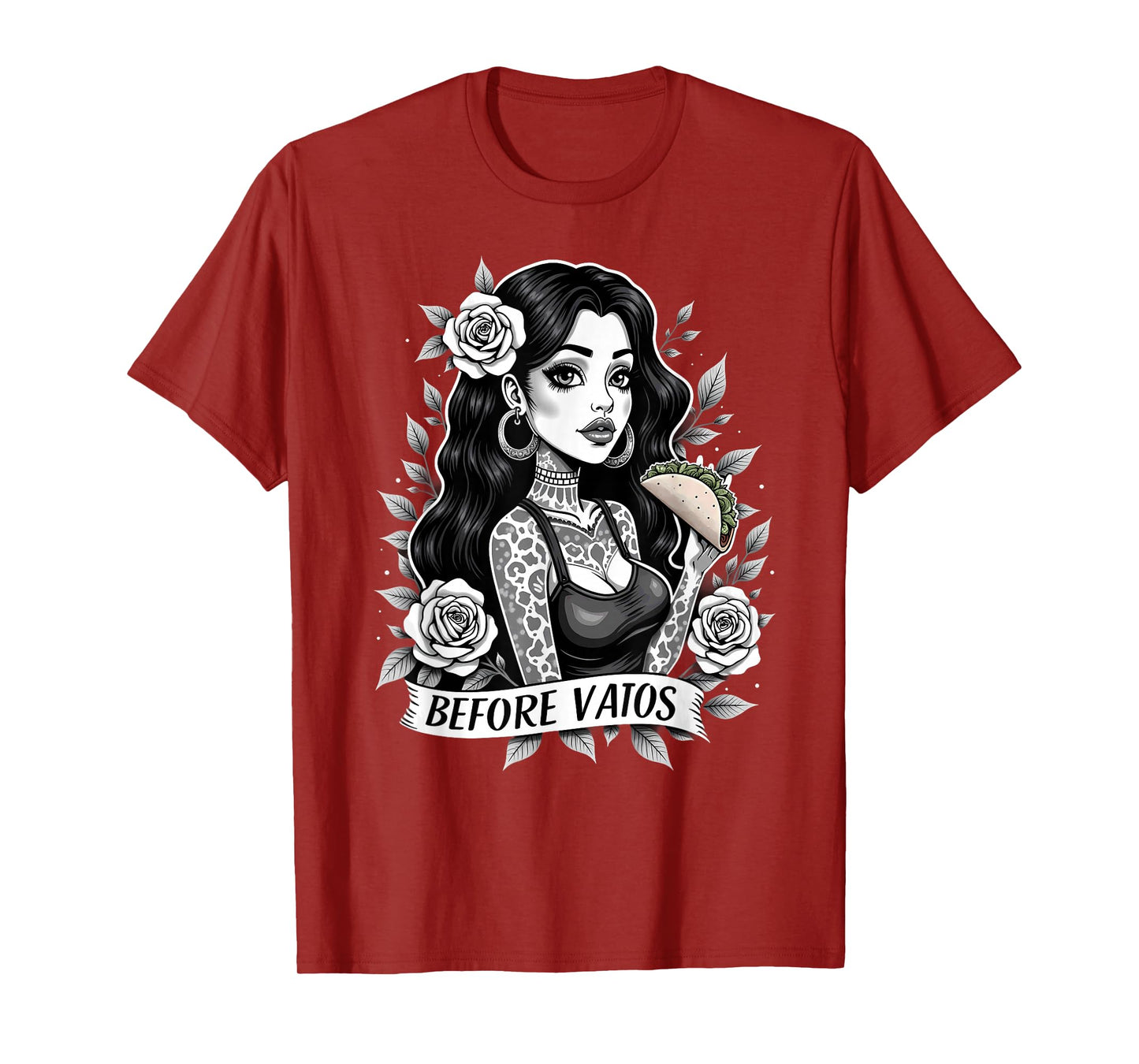 Sarcastic Spanish Mexican Tacos Before Vatos T-Shirt