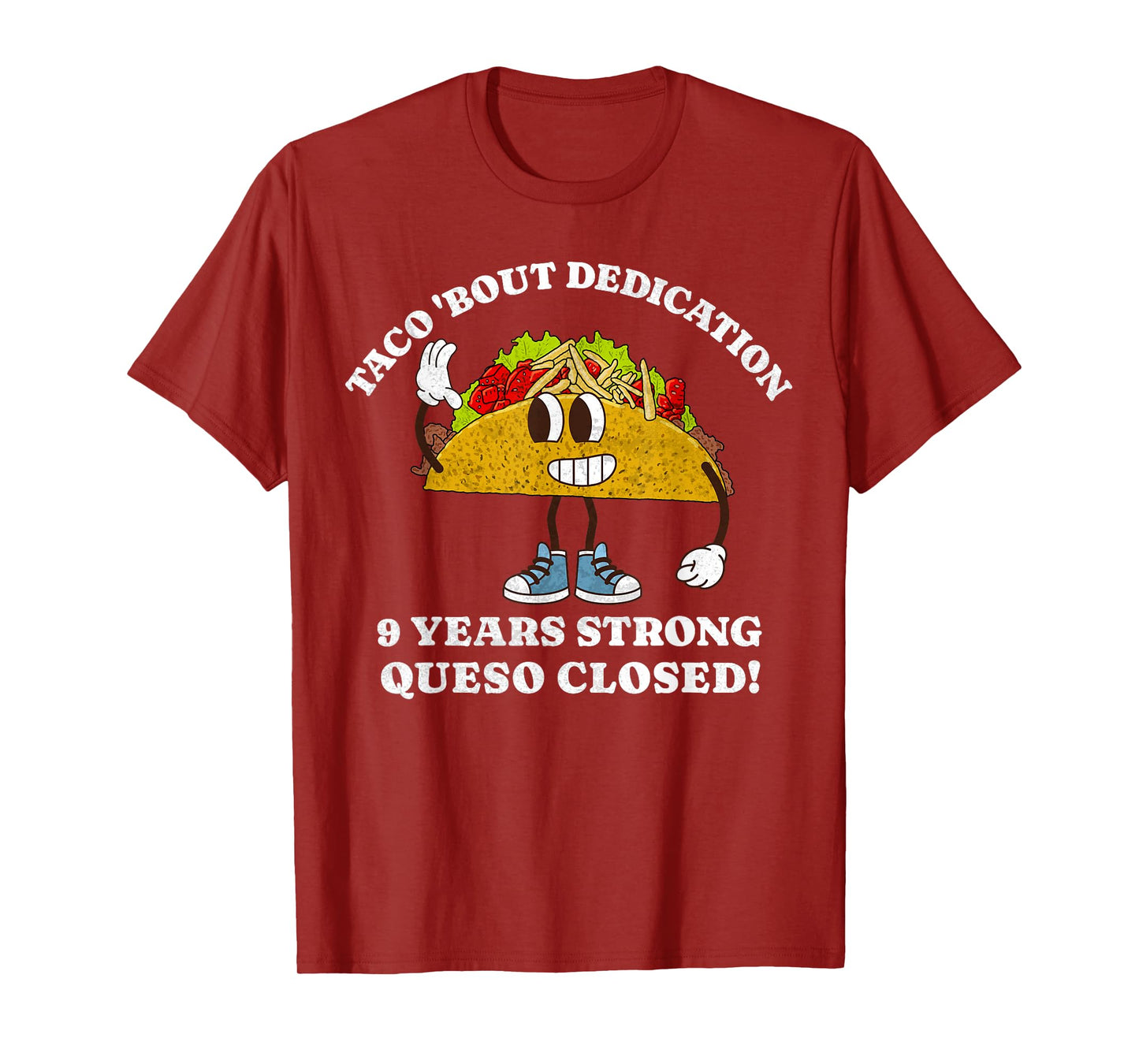 9th Year Work Anniversary Taco Funny 9 Year of Service T-Shirt