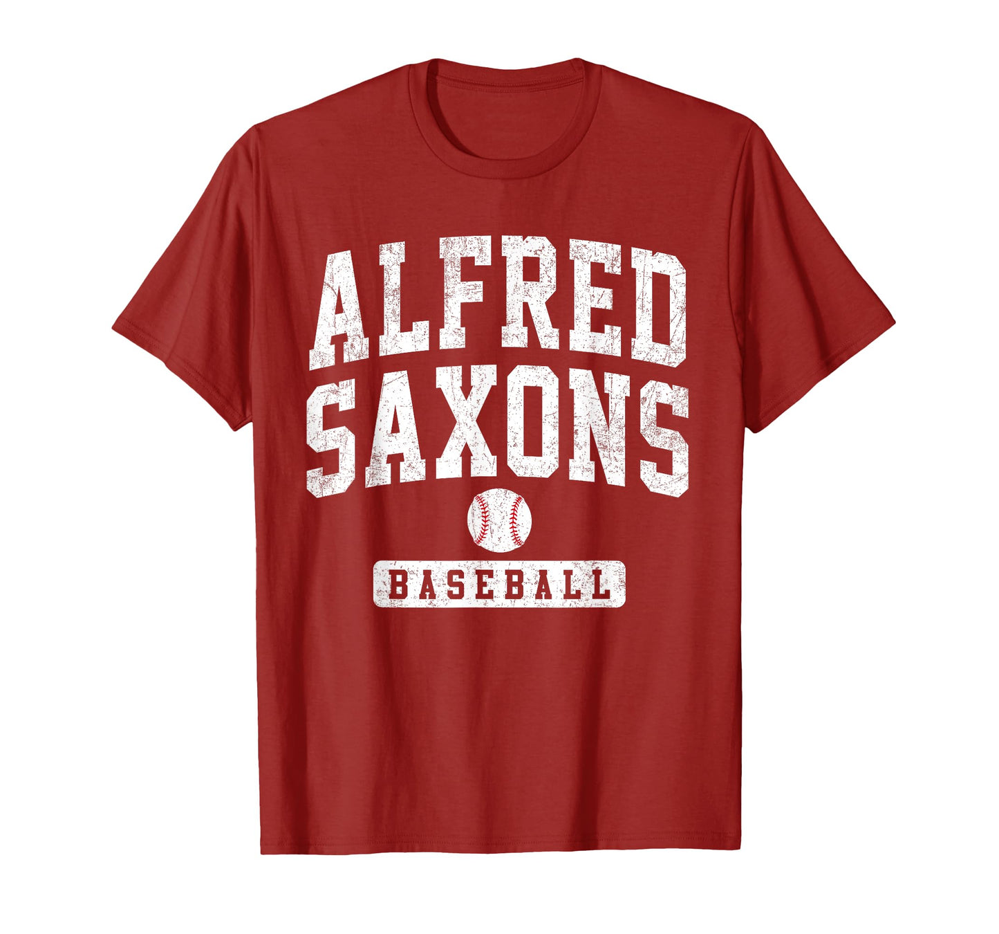 Alfred University Saxons Baseball Arch Vintage Design Men T-Shirt
