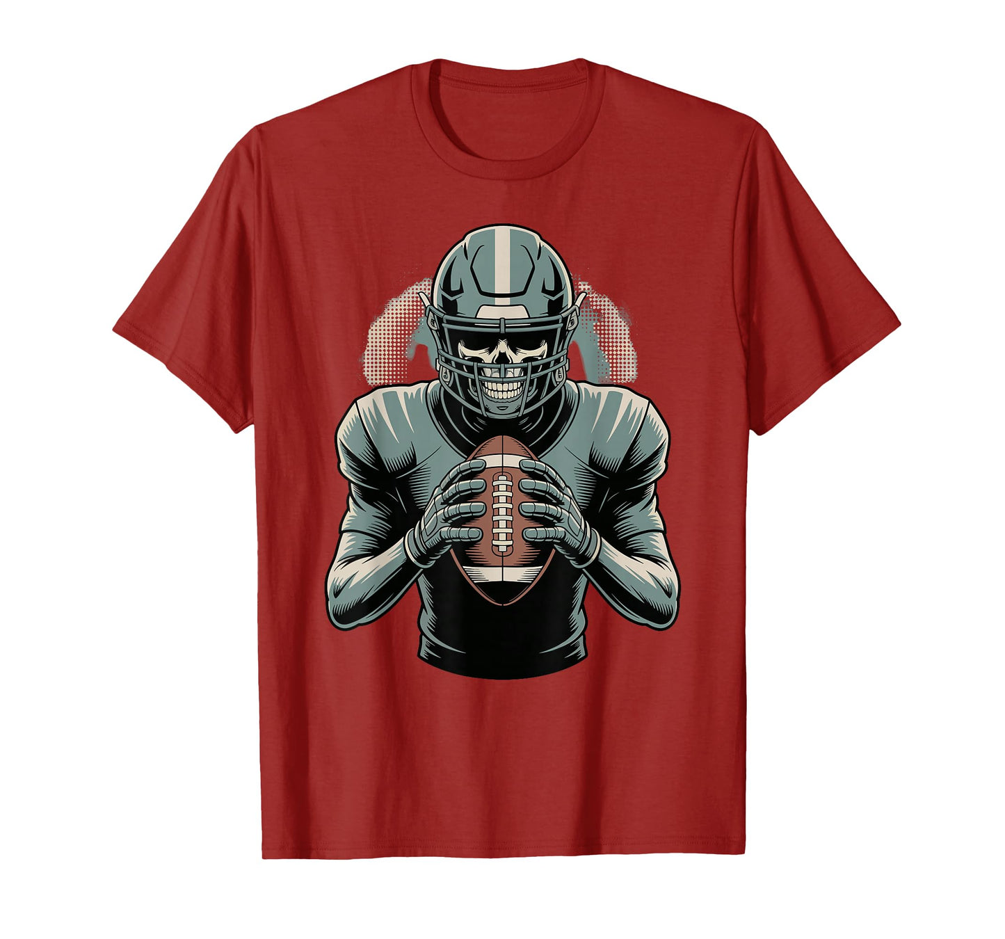 Skeleton Football Player Quarterback Game Day T-Shirt