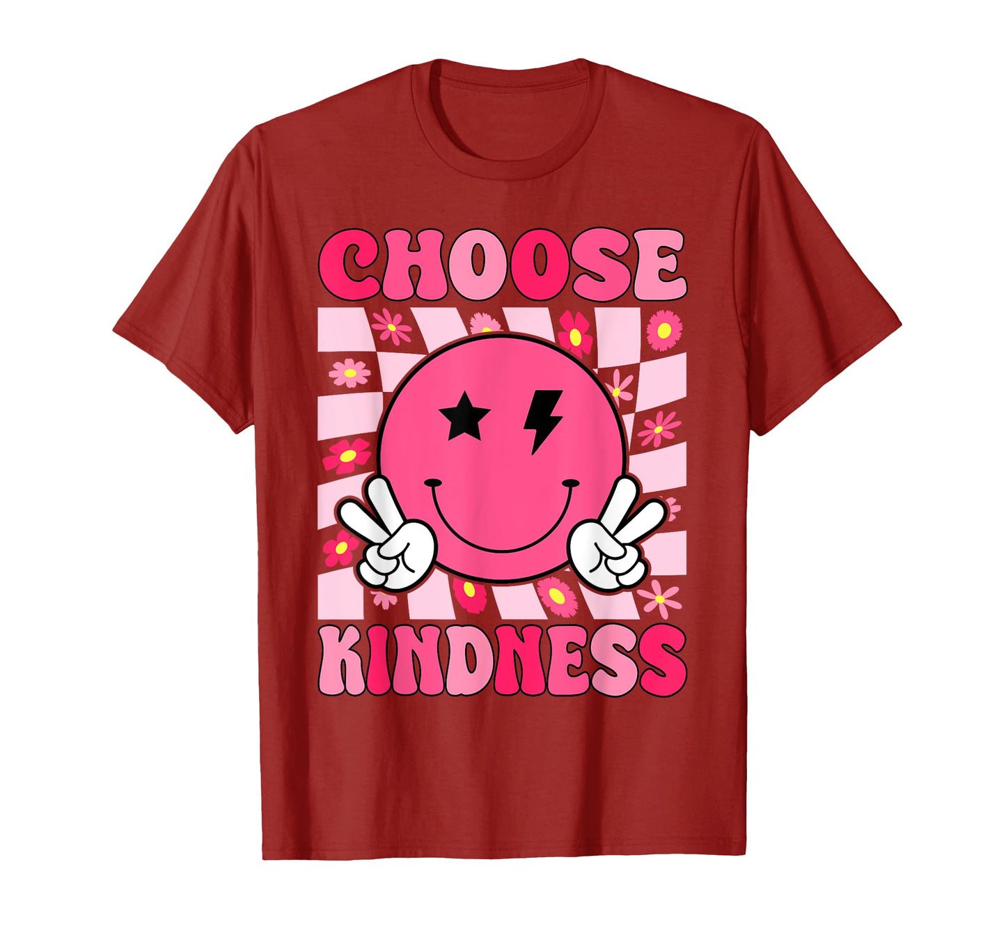Be Kind Choose Kindness Retro Groovy Inspirational T-Shirt