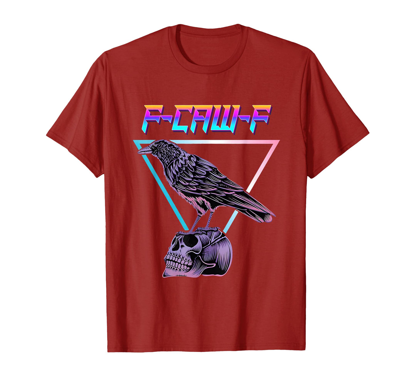Vaporwave 80s F-caw-f Crow Funny Fcawf T-Shirt