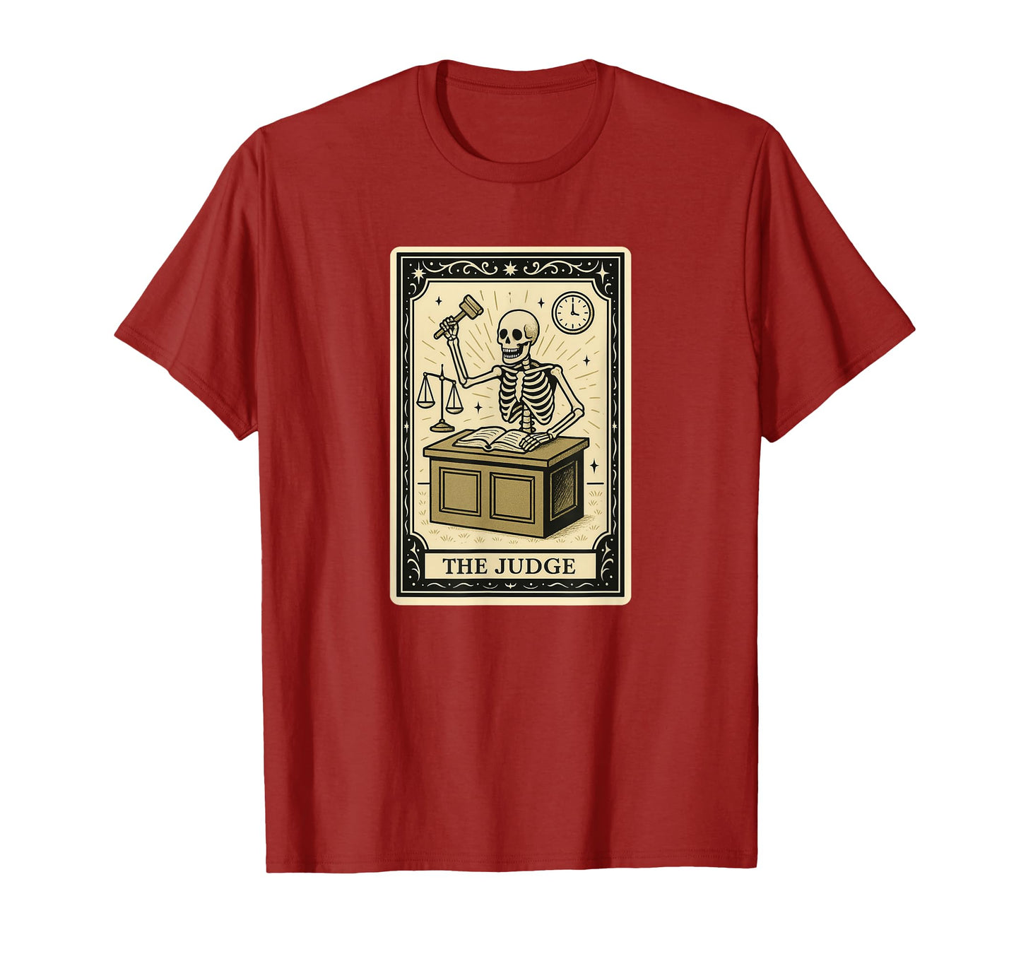 The Judge Tarot Card - Halloween Spooky Gothic Court Law T-Shirt