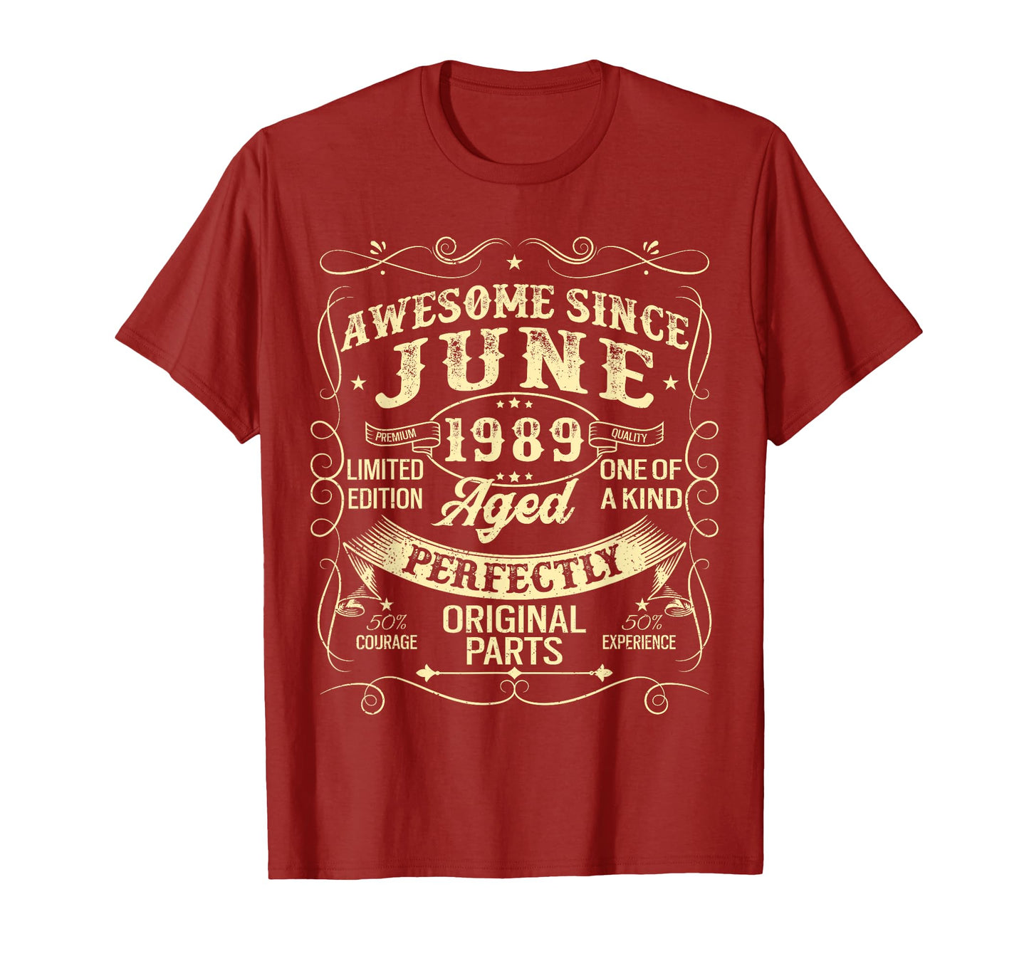 Awesome Since June 1989 Year Of Birth Birthday 1989 Vintage T-Shirt