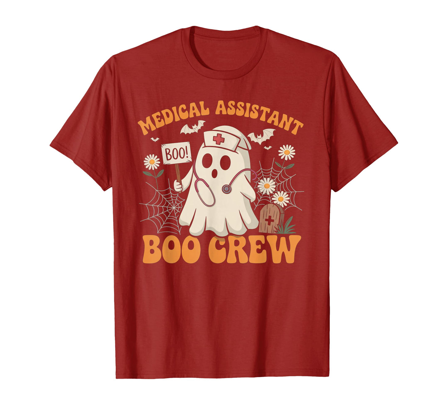 Medical Assistant Boo Crew Ghost Halloween Costumes Gifts T-Shirt