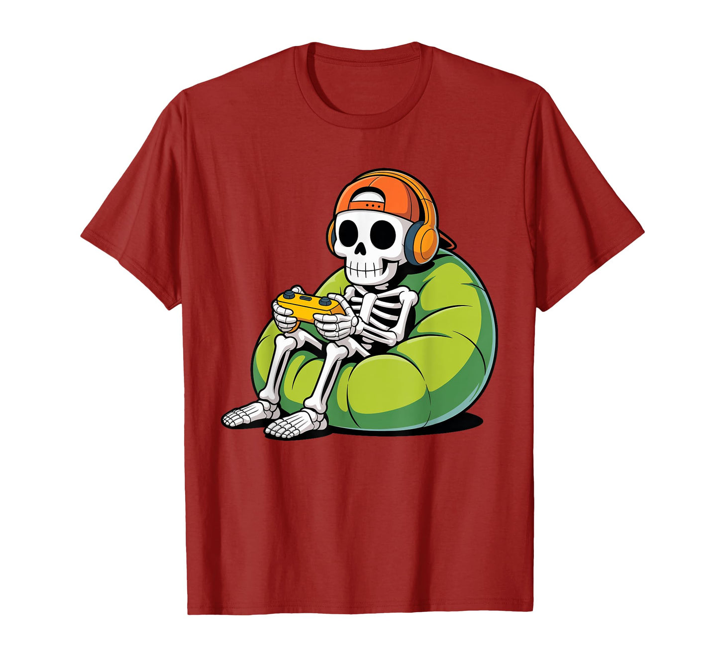 Skeleton Gamer Halloween Video Gaming Kids Trick or Treat T-Shirt