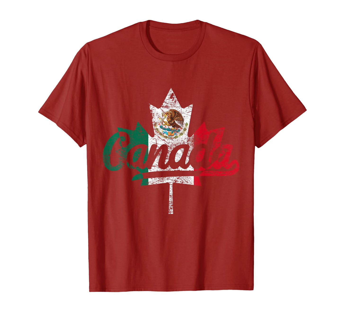 Mexico Flag Vintage Canada Mexico Flag T-Shirt