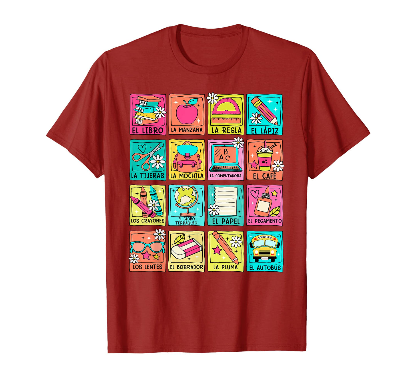 Maestra Bilingue Back To School Spanish Teacher Student Men Women Girls Kids T-Shirt