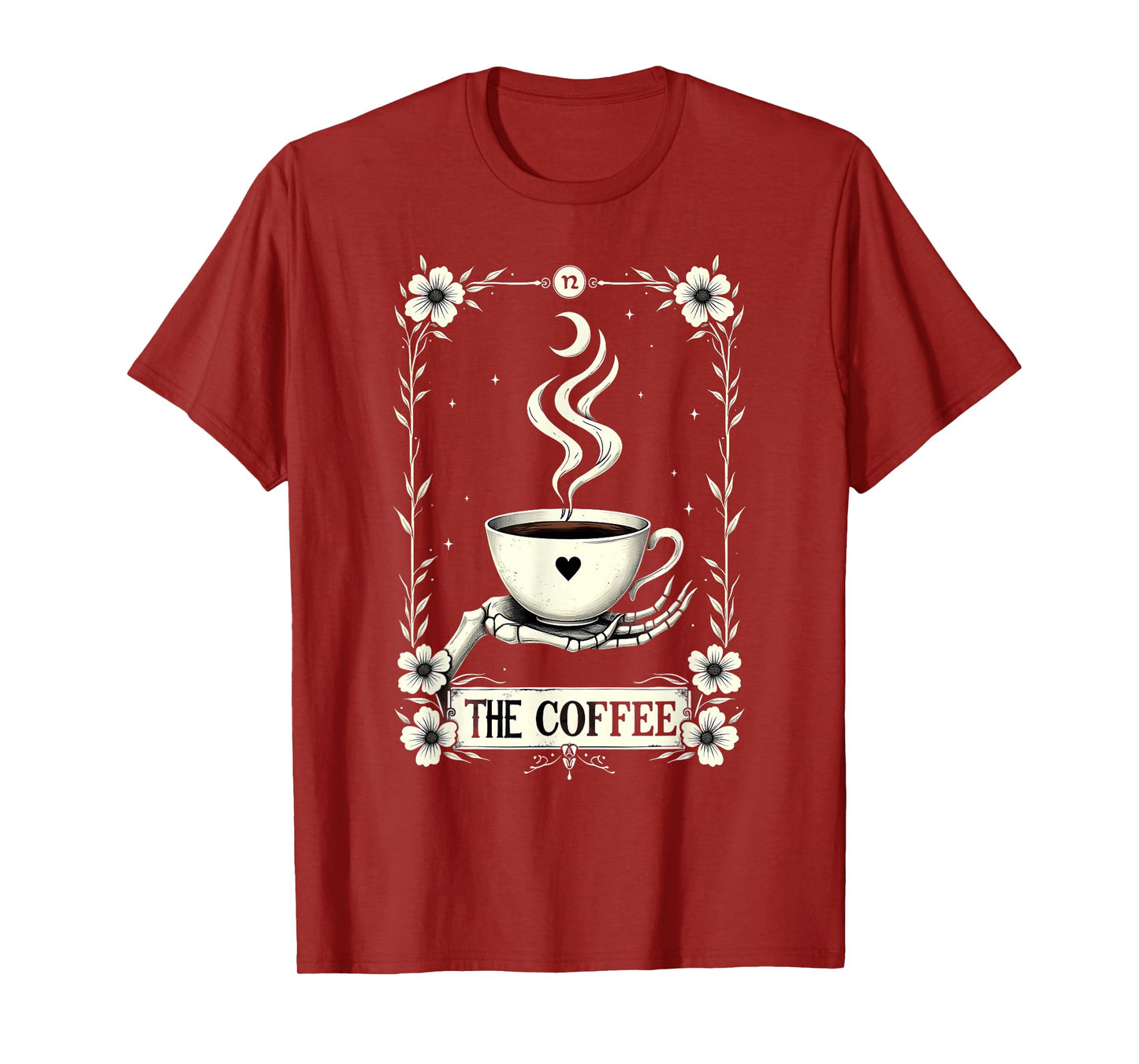 Tarot Card Skeleton The Coffee Halloween T-Shirt